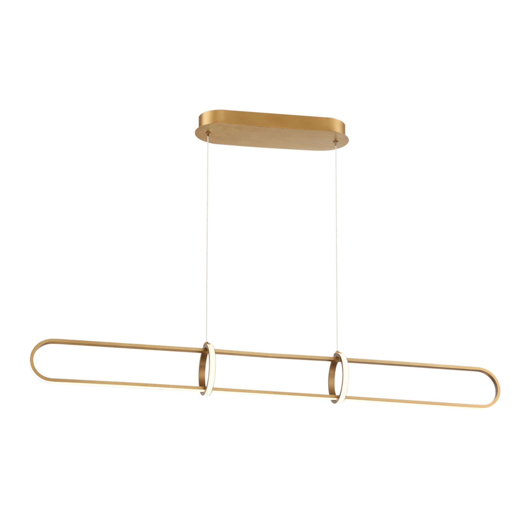 Berkley 3-Light 47" LED Linear Chandelier, Gold Finish