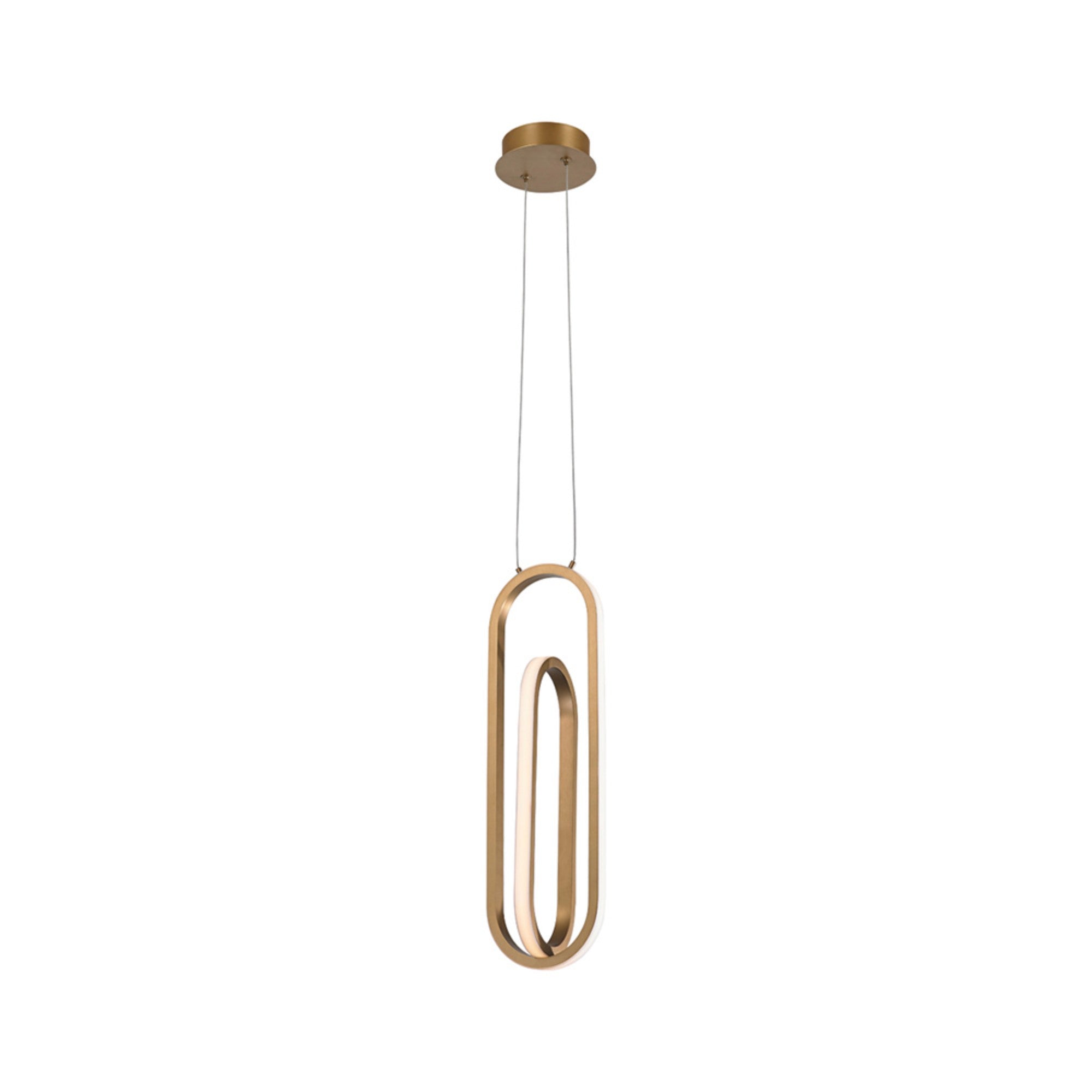 Demark 22" LED Pendant, Gold Finish - Bees Lighting