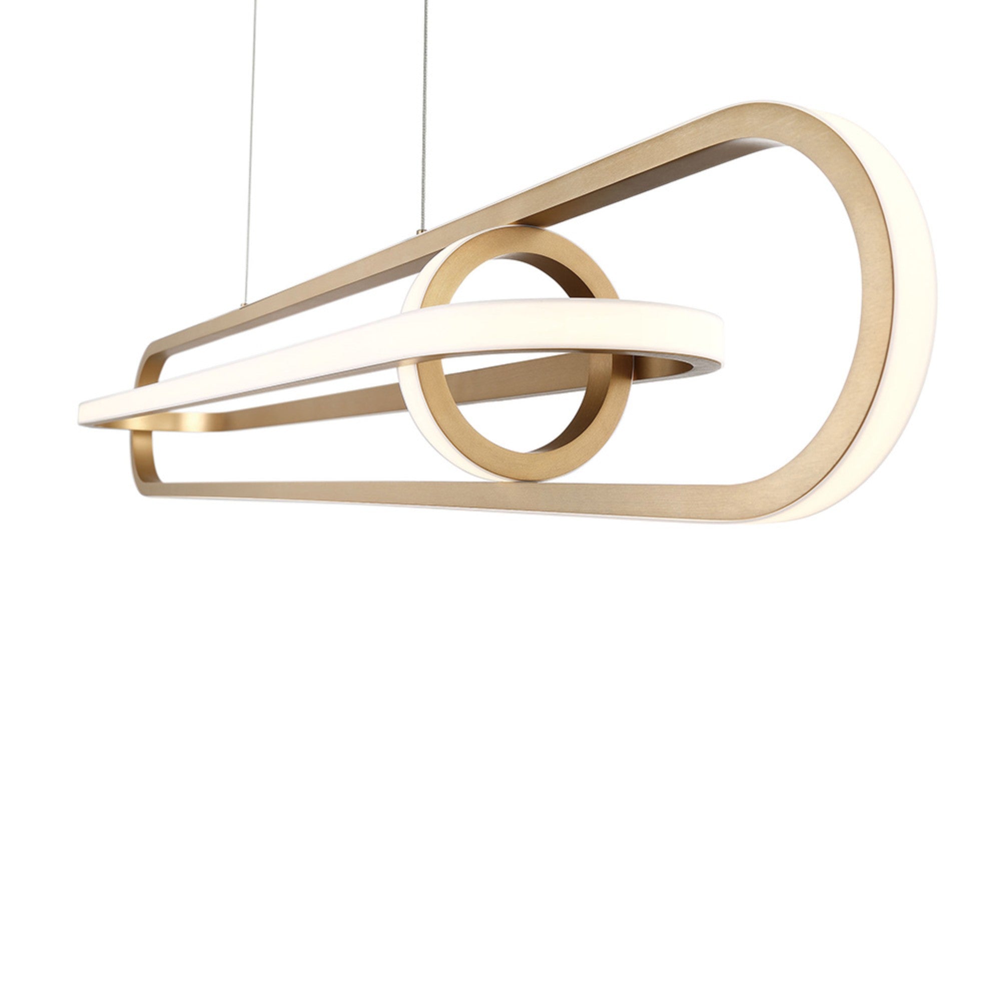 Demark 42" LED Linear Chandelier, Gold Finish - Bees Lighting