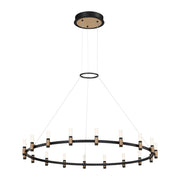 Albany 18-Light 45" LED Chandelier, Black & Brass Finish - Bees Lighting