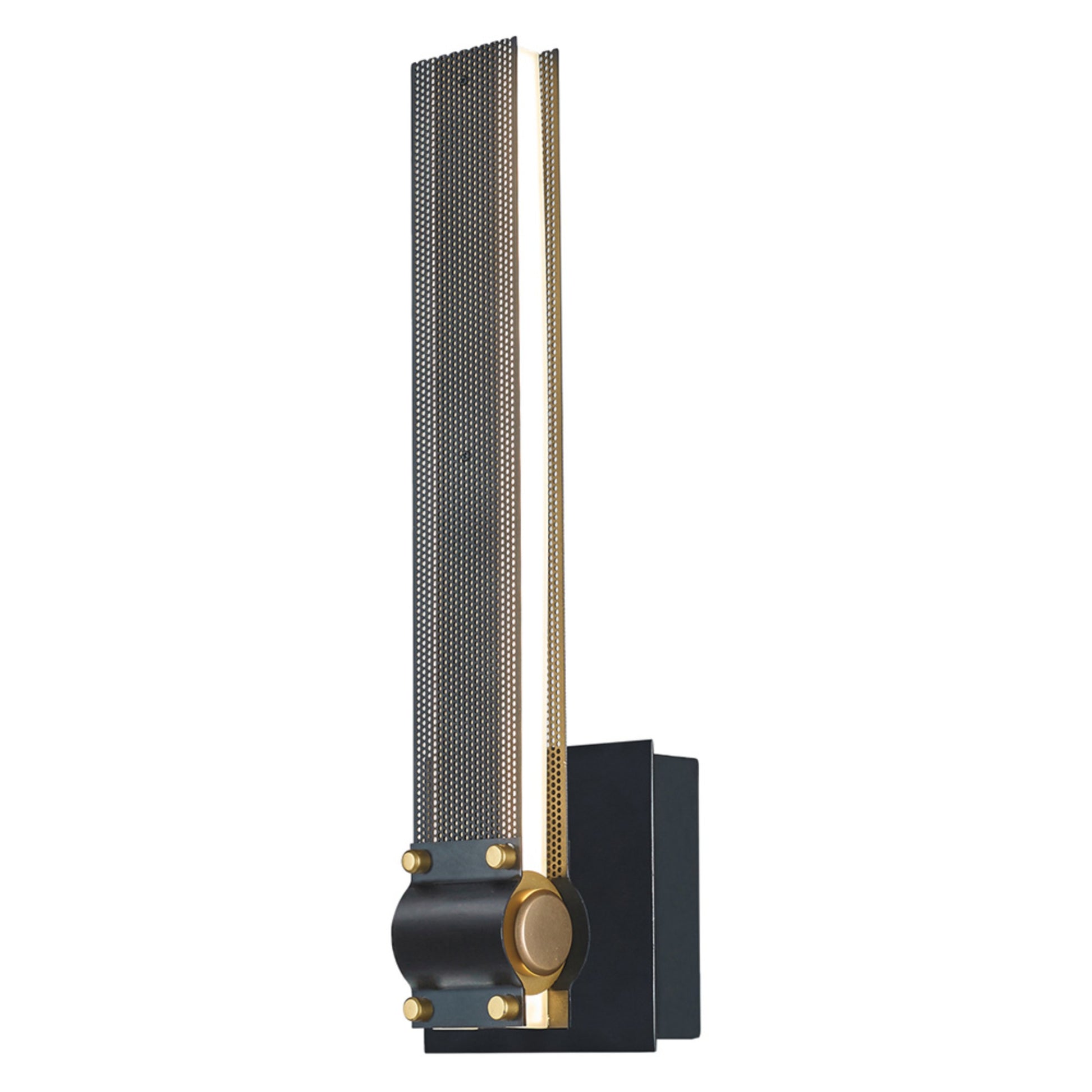Admiral 16" LED Wall Sconce, Gold & Black Finish - Bees Lighting