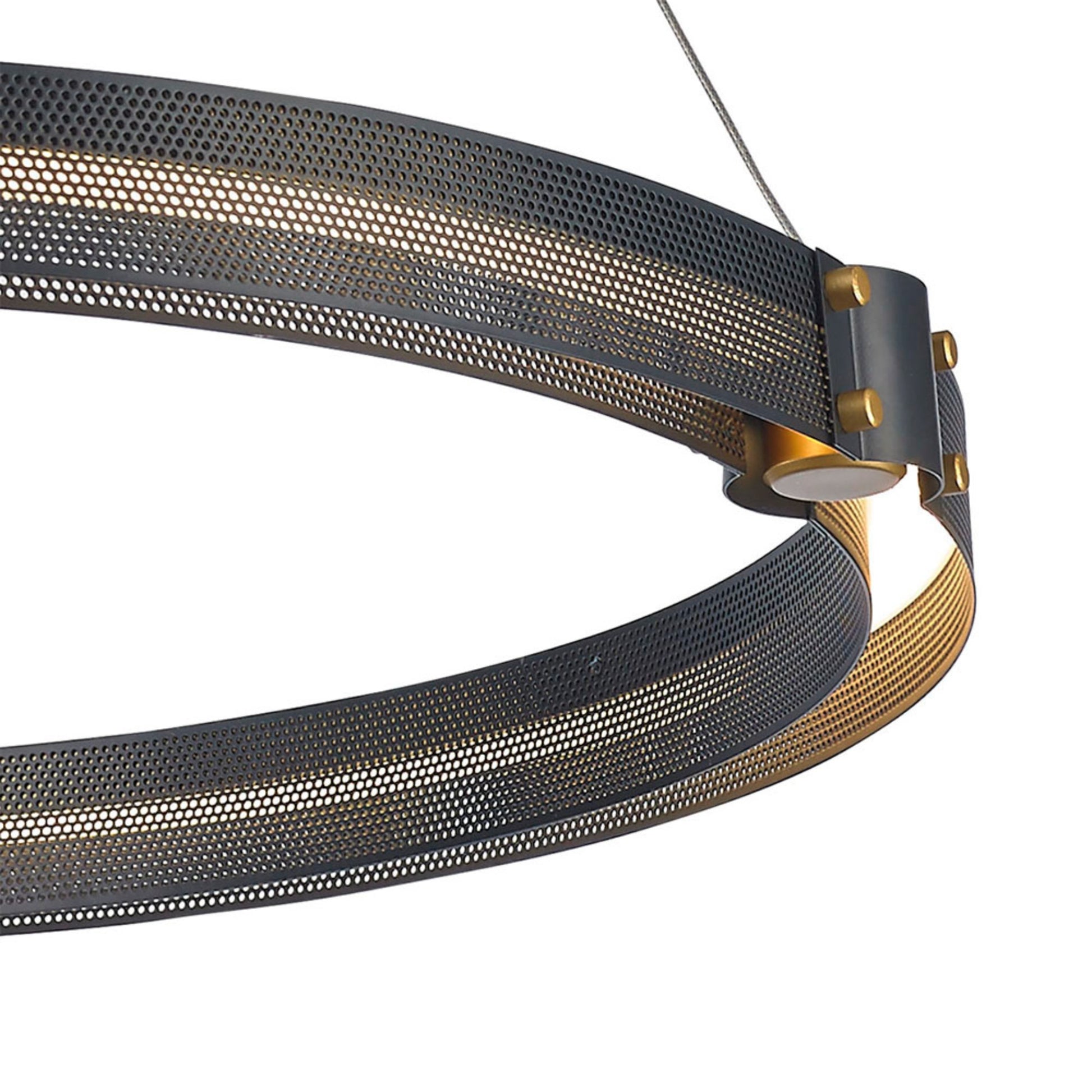 Admiral 48" LED Chandelier, Gold & Black Finish - Bees Lighting