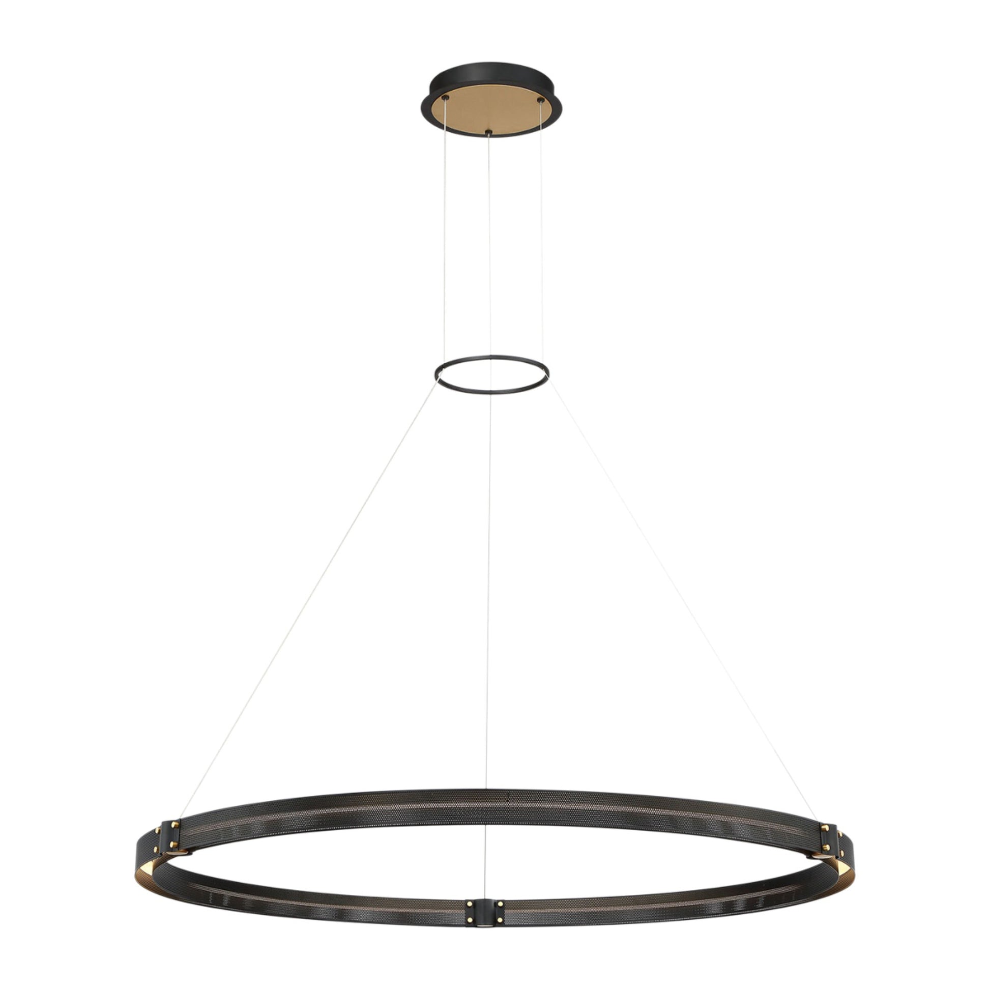 Admiral 48" LED Chandelier, Gold & Black Finish - Bees Lighting