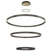 Admiral 3-Tiers 62" LED Grand Chandelier, Gold & Black Finish - Bees Lighting