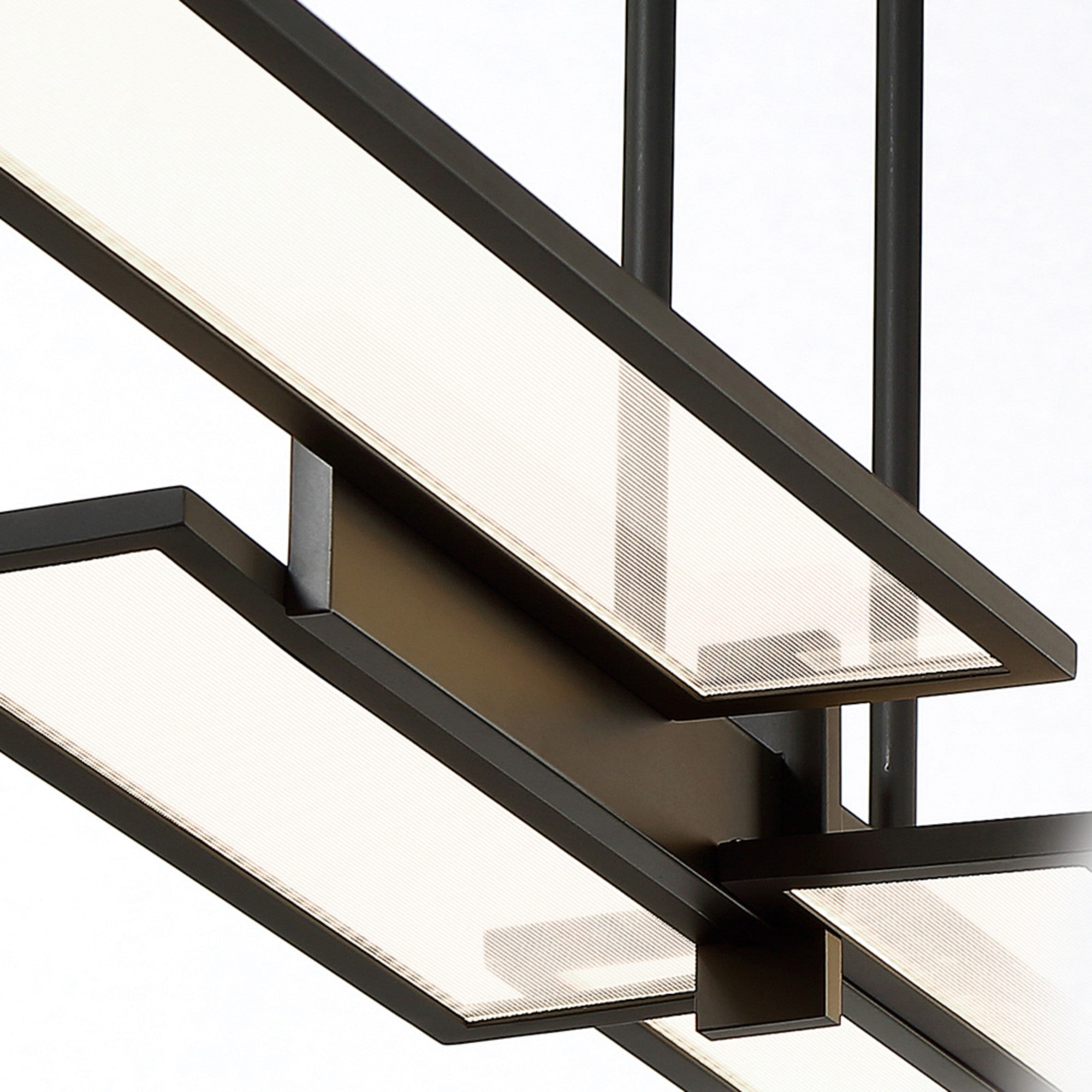 Bayswater 46" LED Linear Chandelier, Black Finish - Bees Lighting