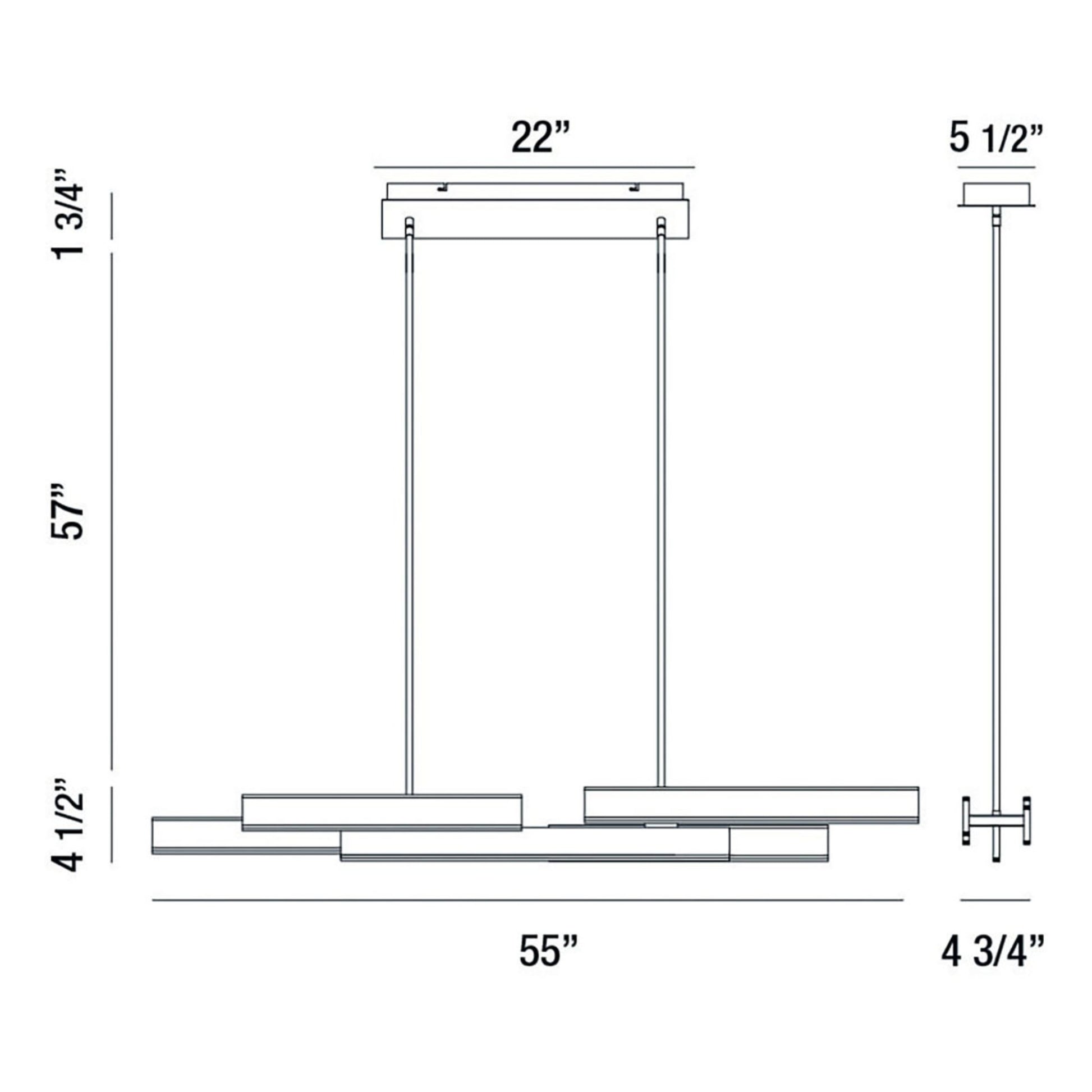 Cameno 55" LED Grand Chandelier, Black Finish - Bees Lighting
