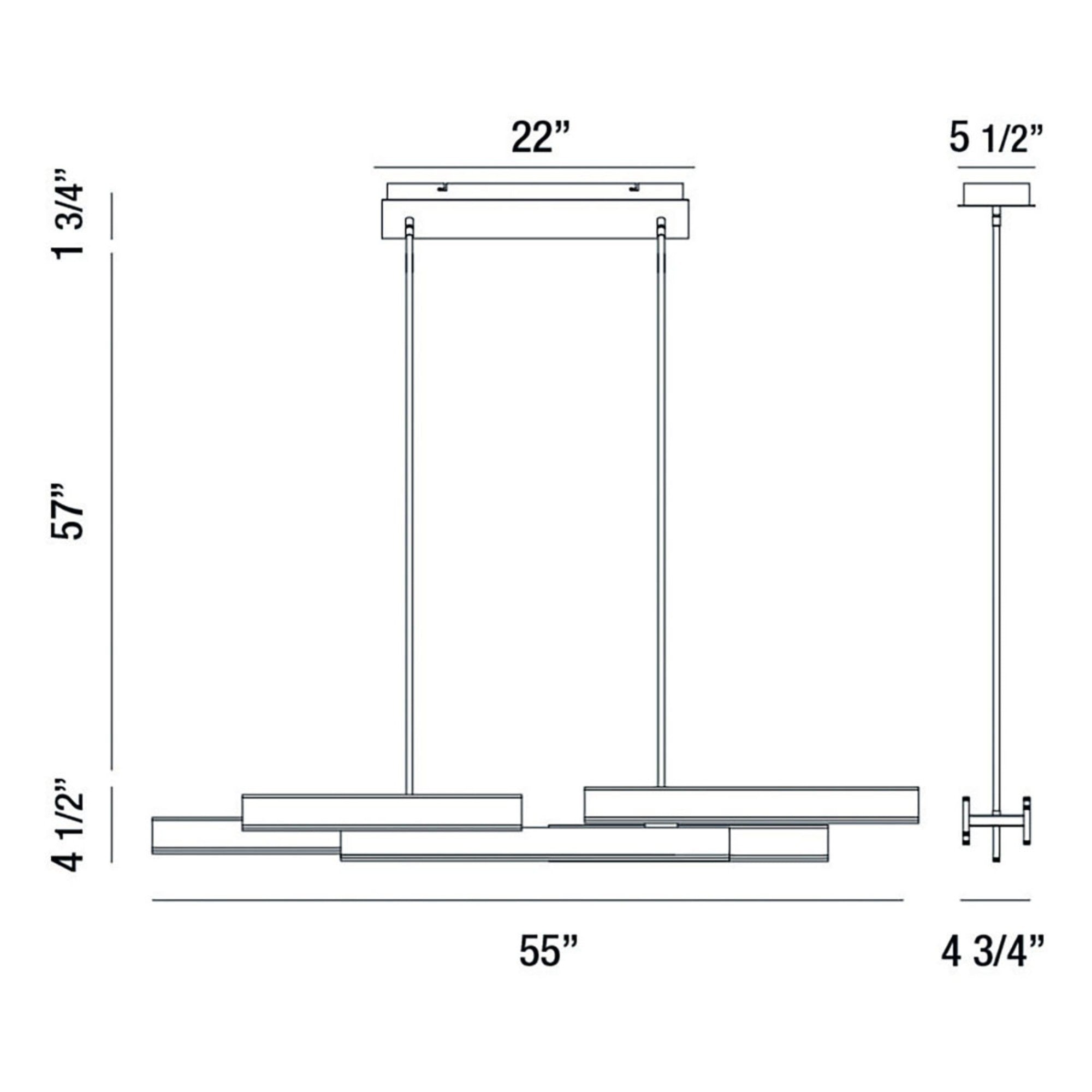 Cameno 55" LED Grand Chandelier, Black Finish - Bees Lighting