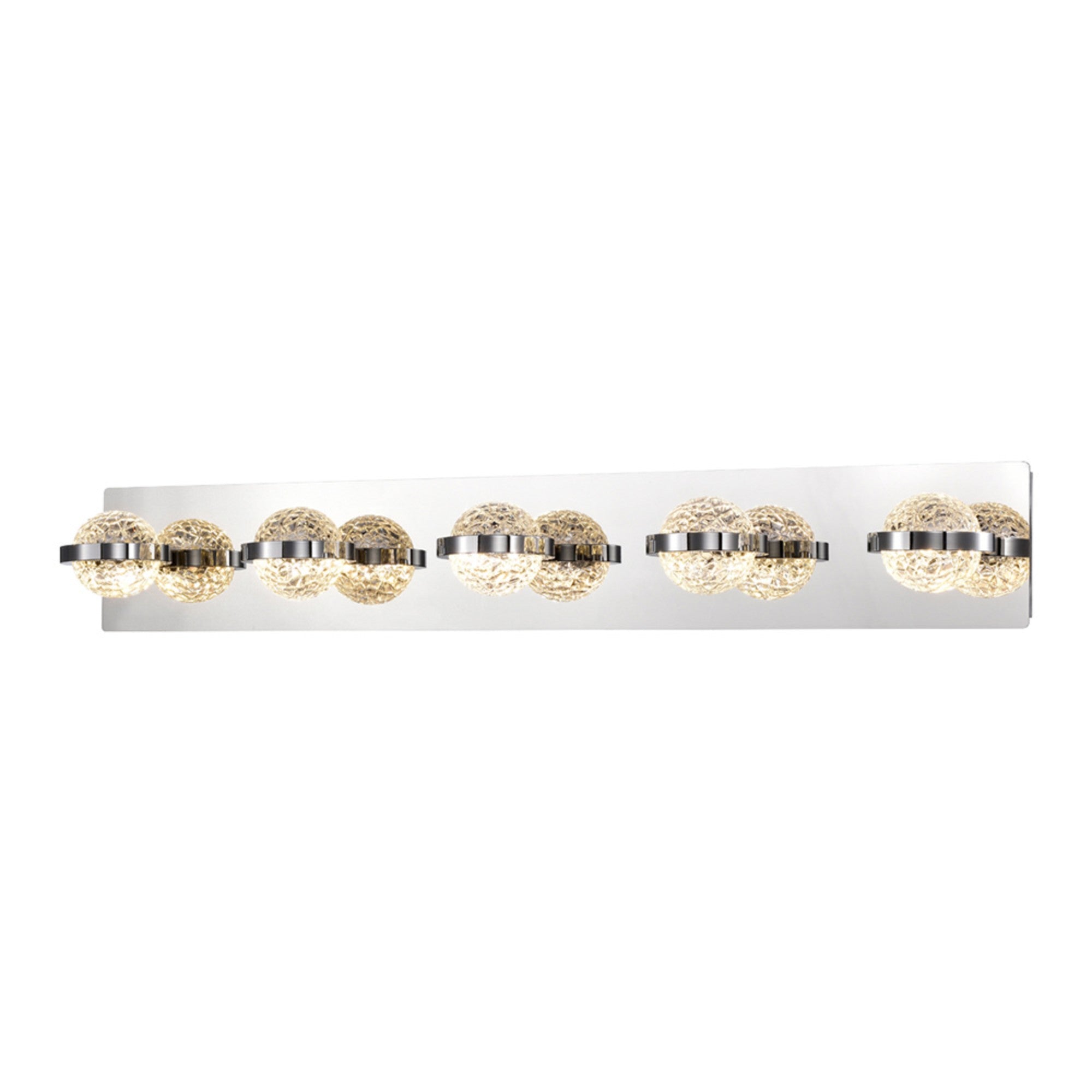 Ryder 5-Light 33" LED Vanity, Chrome Finish - Bees Lighting