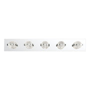 Ryder 5-Light 33" LED Vanity, Chrome Finish - Bees Lighting