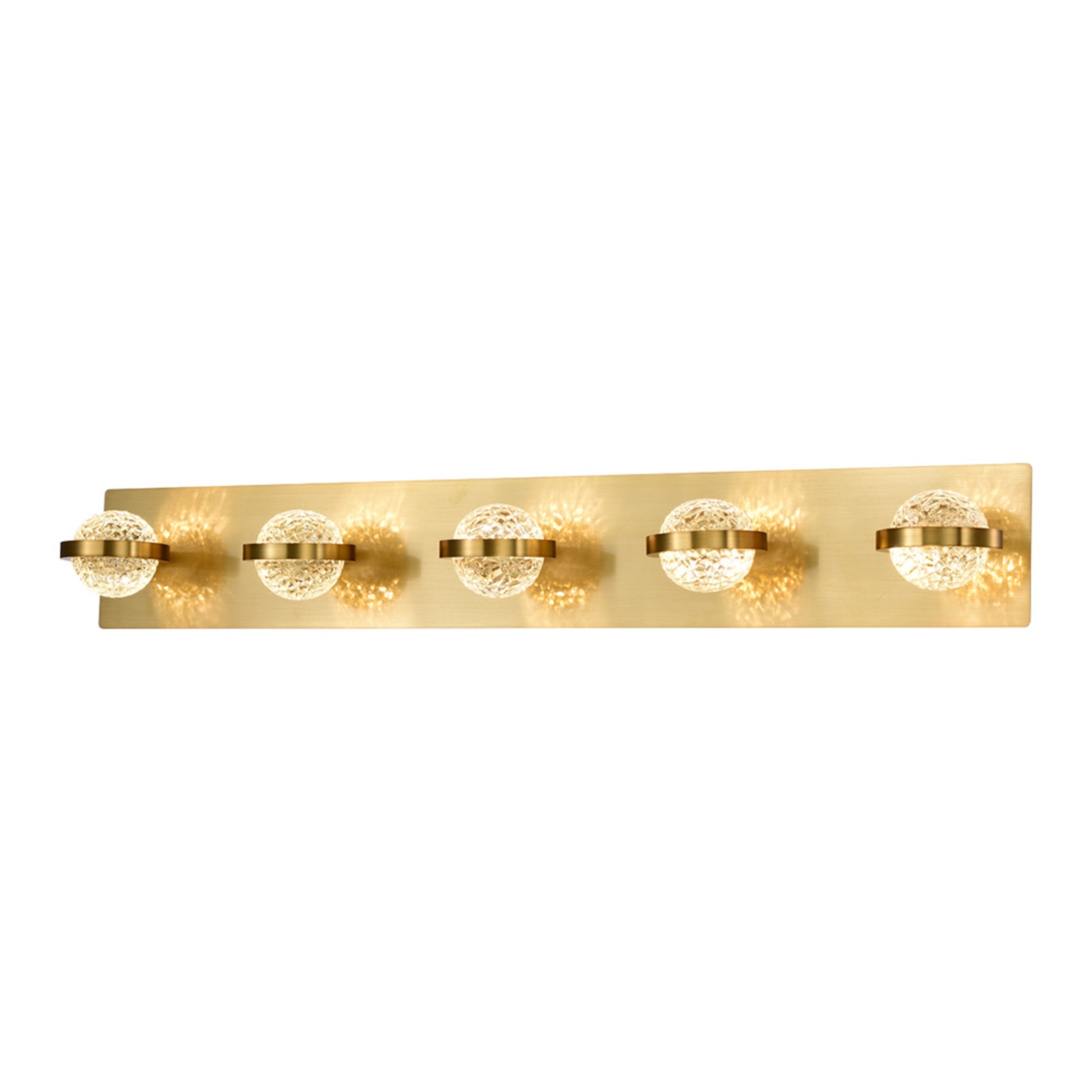 Ryder 5-Light 33" LED Vanity, Gold Finish - Bees Lighting