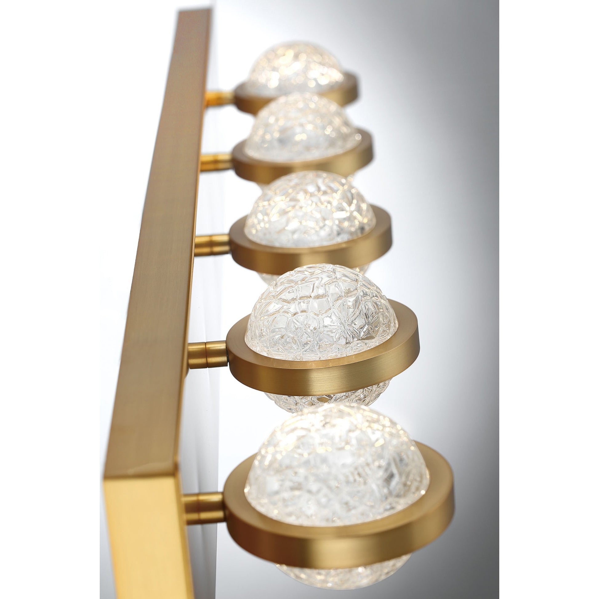 Ryder 5-Light 33" LED Vanity, Gold Finish - Bees Lighting