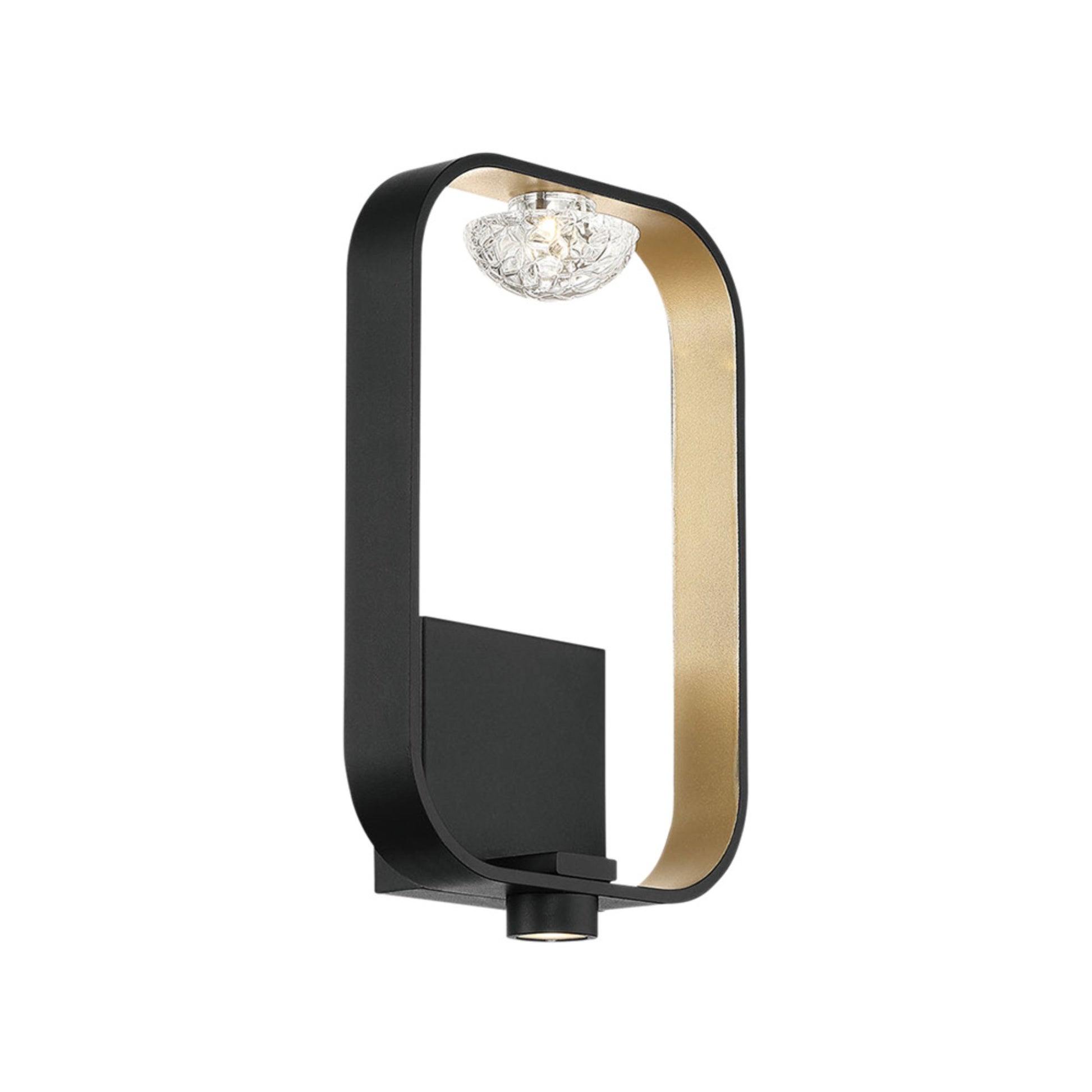 Dagmar 14" LED Wall Sconce, Gold & Black Finish - Bees Lighting