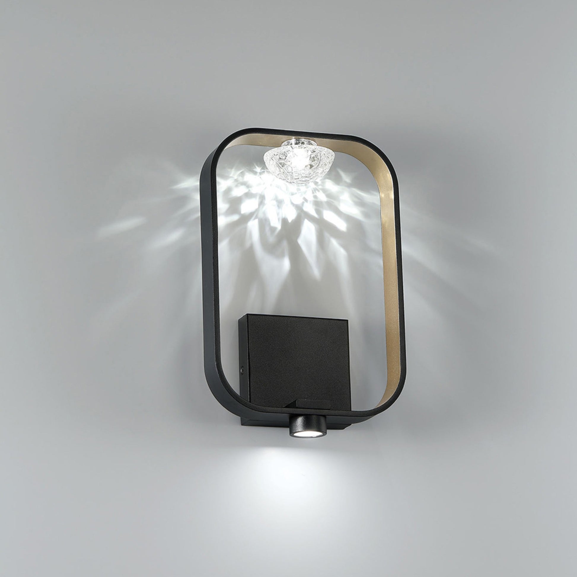 Dagmar 14" LED Wall Sconce, Gold & Black Finish - Bees Lighting
