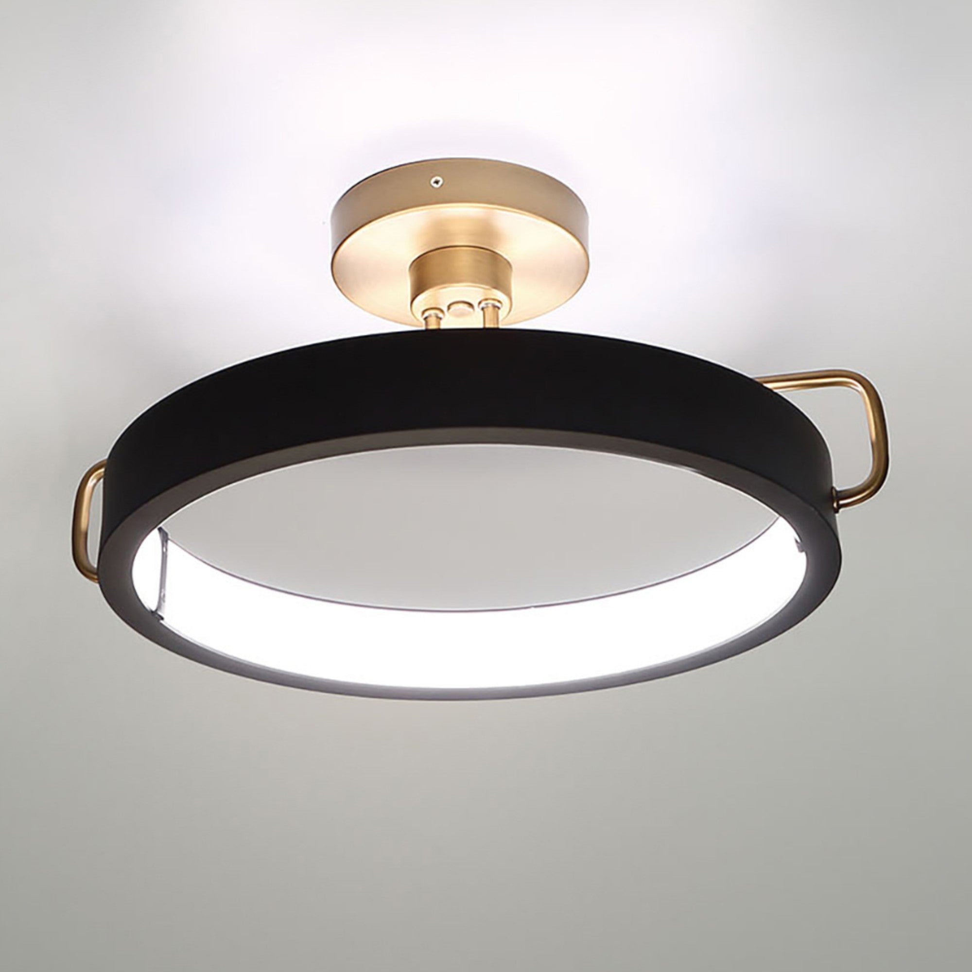 Pemberton 18" LED Pendant, Brass & Black Finish - Bees Lighting