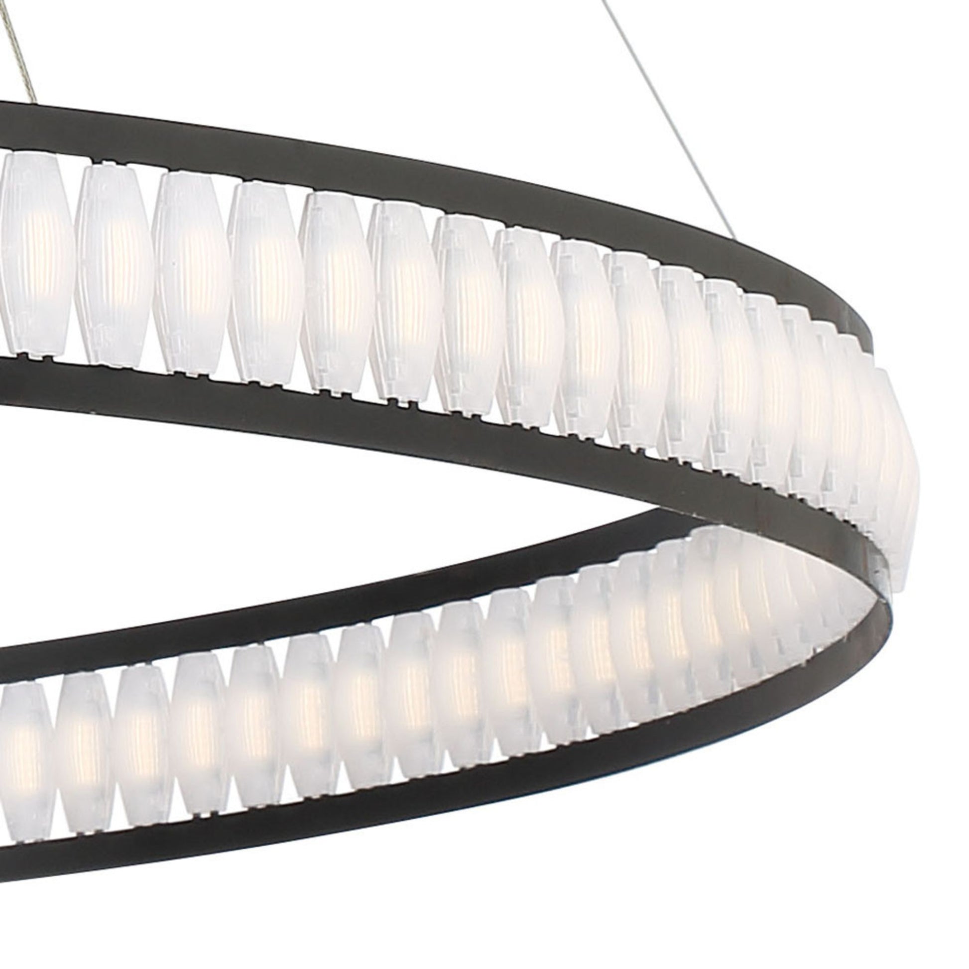 Forster 28" LED Pendant, Black Finish - Bees Lighting