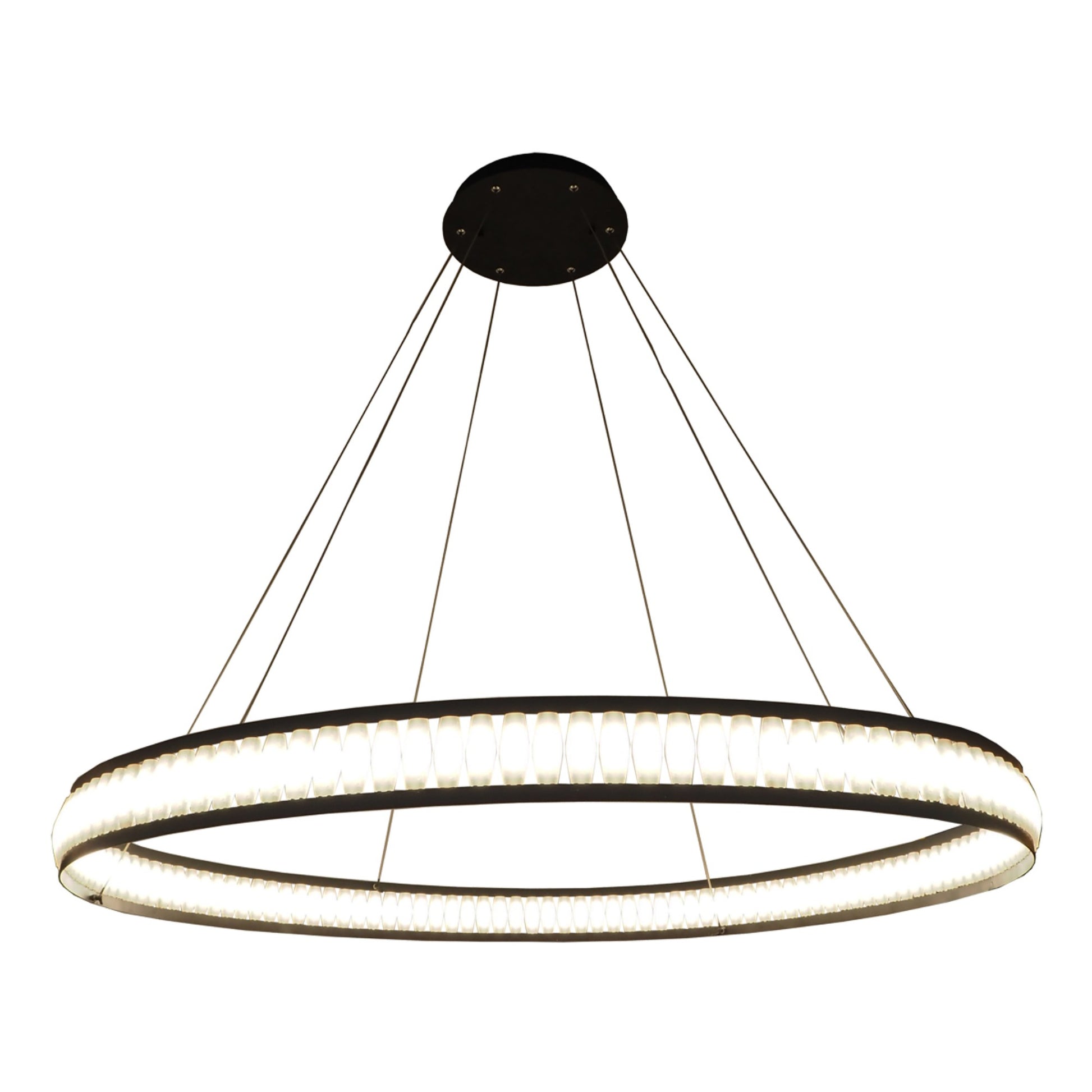 Forster 47" LED Chandelier, Black Finish - Bees Lighting