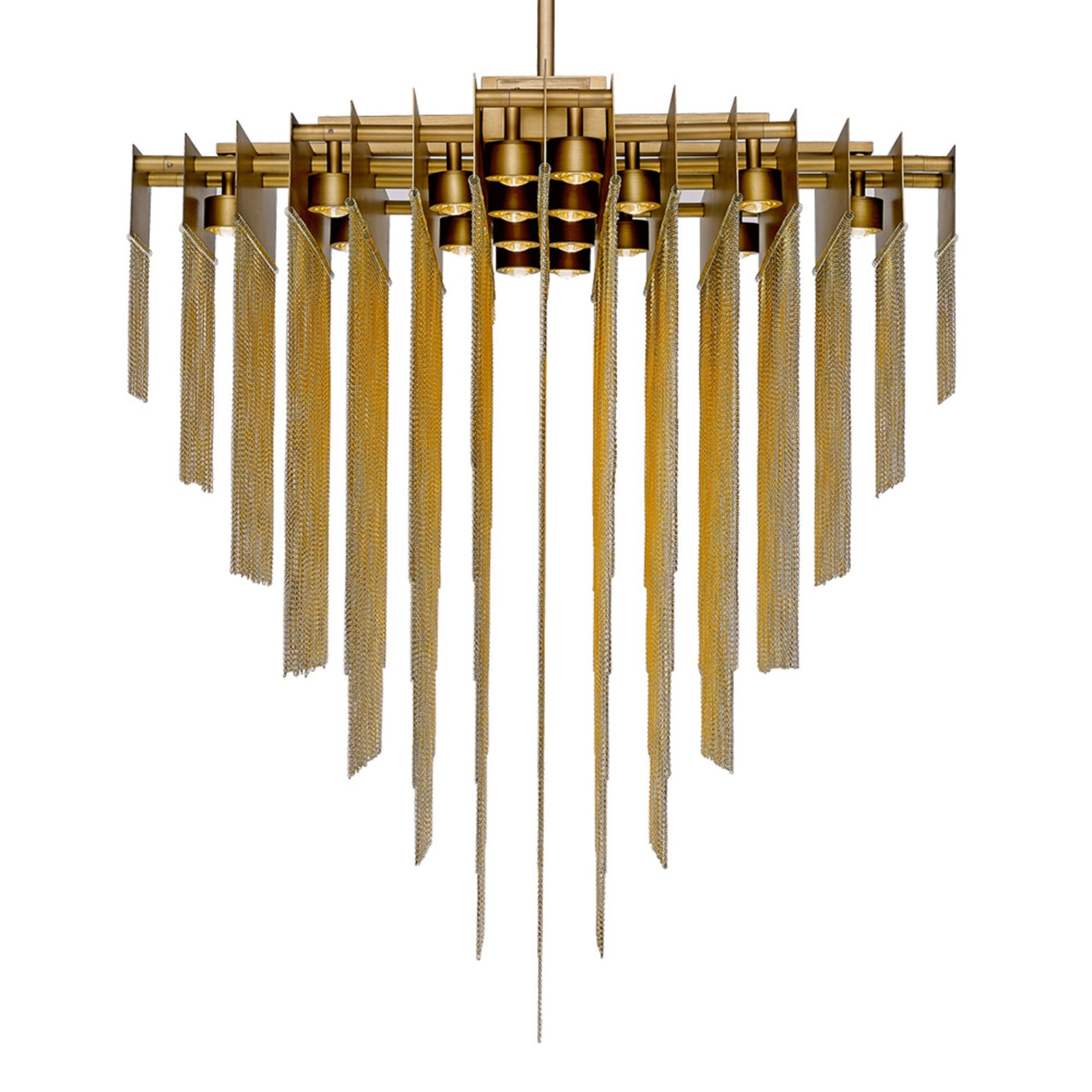 Bloomfield 18-Light 31" LED Chandelier, Gold Finish - Bees Lighting