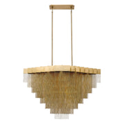 Bloomfield 22-Light 47" LED Chandelier, Gold Finish - Bees Lighting