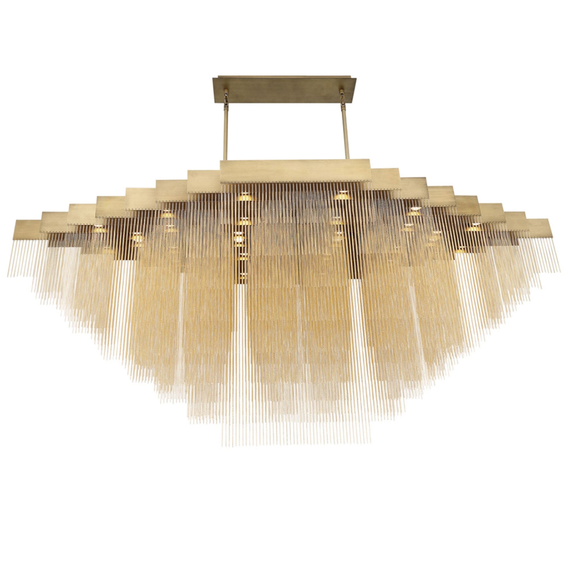 Bloomfield 28-Light 73" LED Grand Chandelier, Gold Finish - Bees Lighting