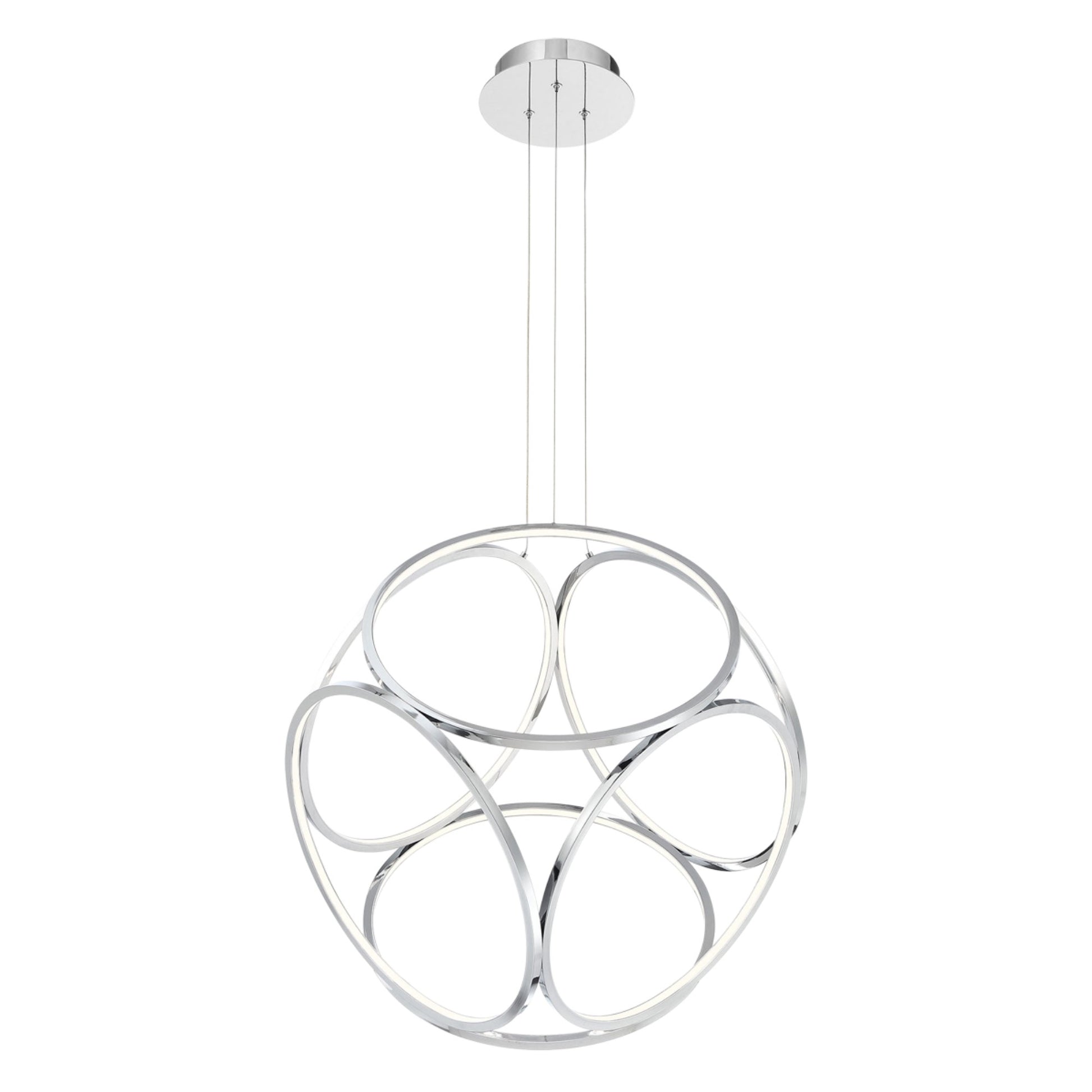 Glenview 24" LED Pendant, Chrome Finish - Bees Lighting