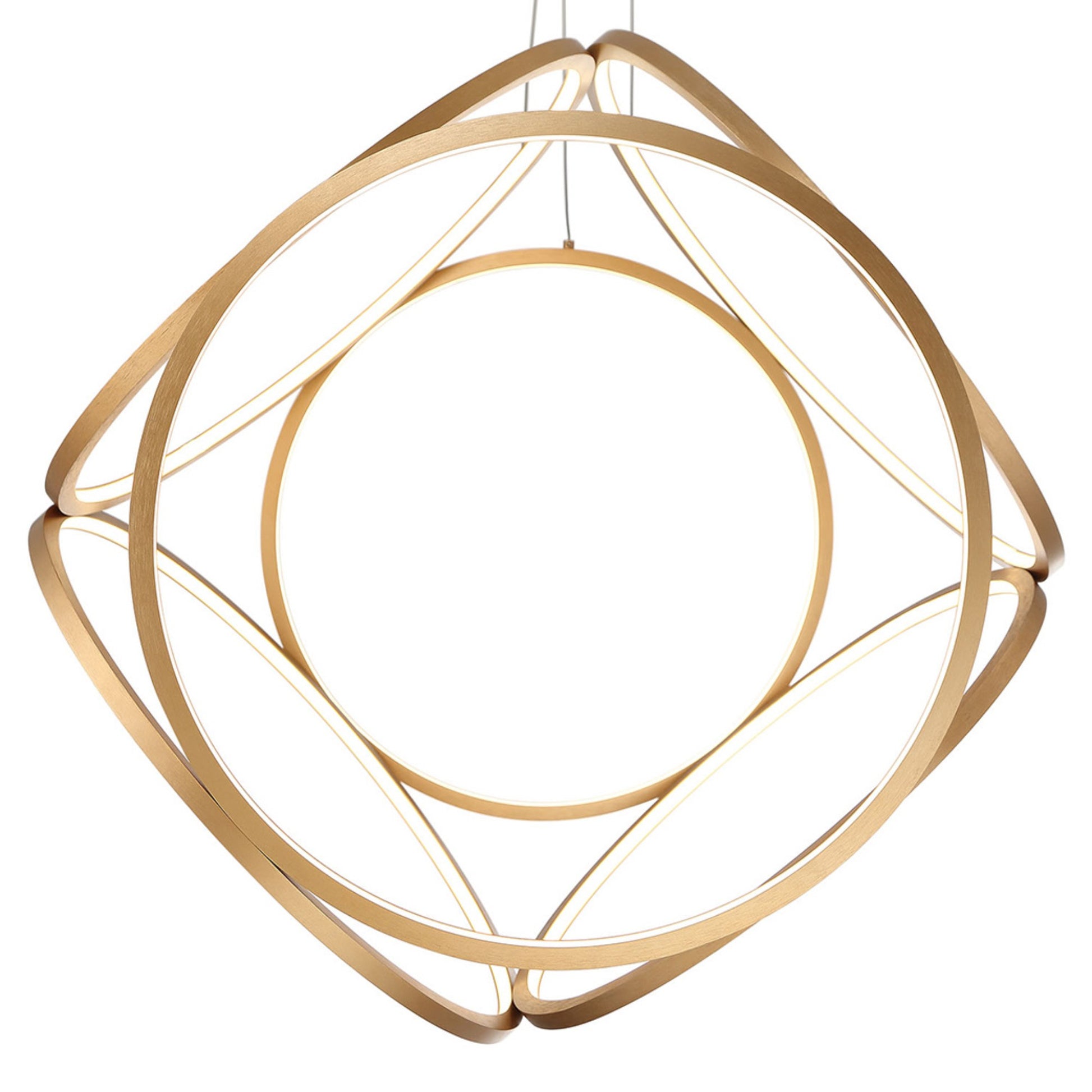 Glenview 34" LED Chandelier, Brushed Gold Finish - Bees Lighting
