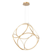 Glenview 34" LED Chandelier, Brushed Gold Finish - Bees Lighting
