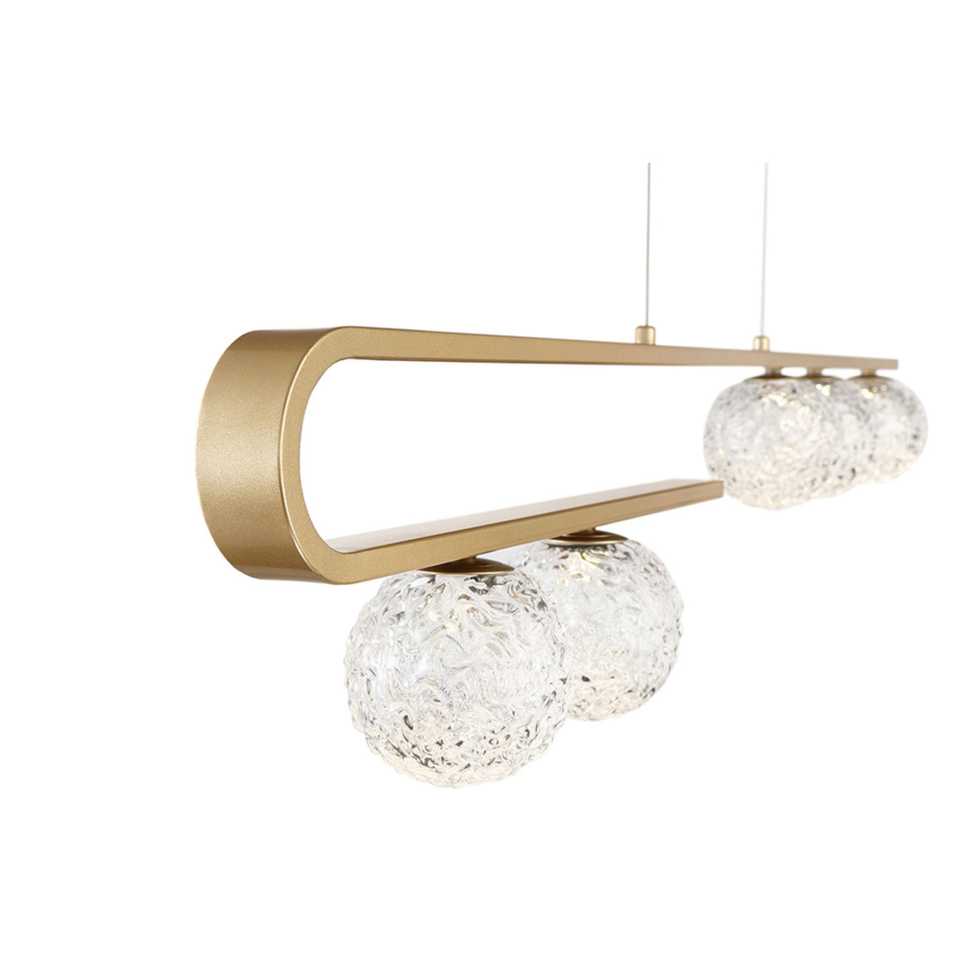 Phillimore 5-Light 45" LED Linear Chandelier, Gold Finish - Bees Lighting