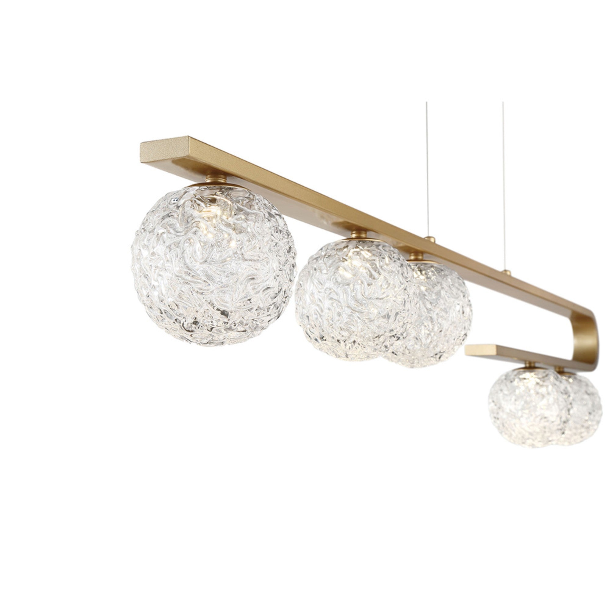 Phillimore 5-Light 45" LED Linear Chandelier, Gold Finish - Bees Lighting