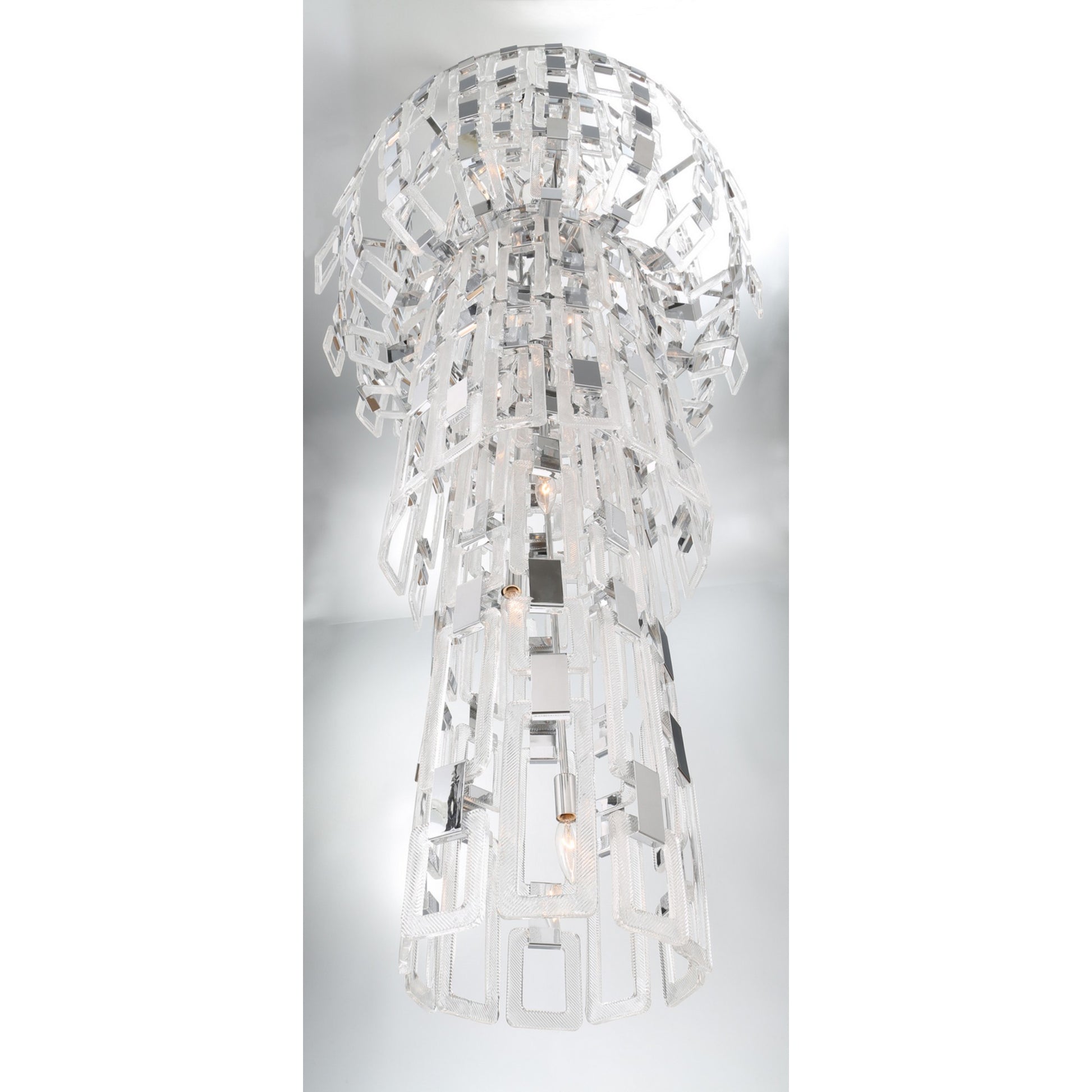 Viviana 6-Tiers 26-Light 97" Grand Chandelier, Chrome Finish - Bees Lighting