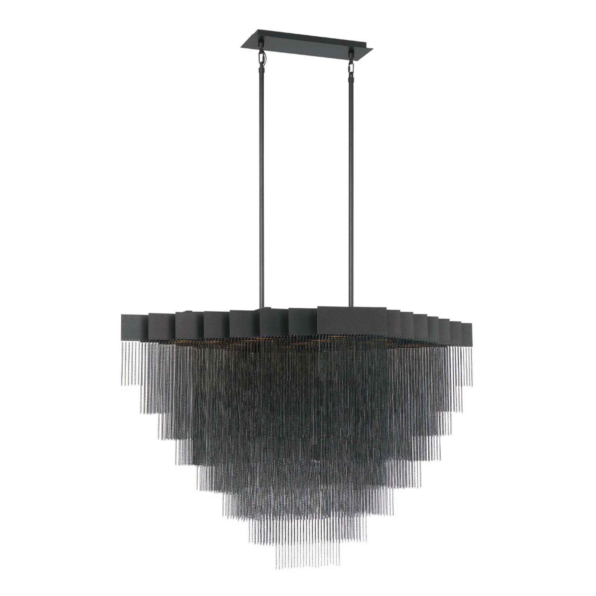 Bloomfield 22-Light 47" LED Chandelier, Black Finish - Bees Lighting