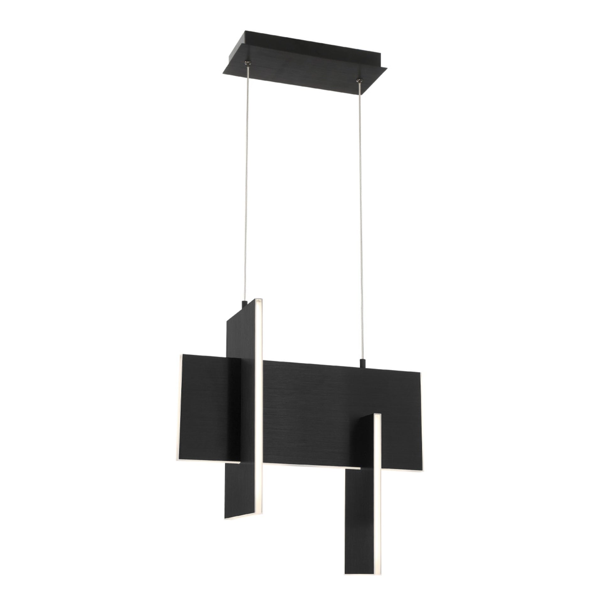 Coburg 20" LED Mini Chandelier, Black Finish - Bees Lighting