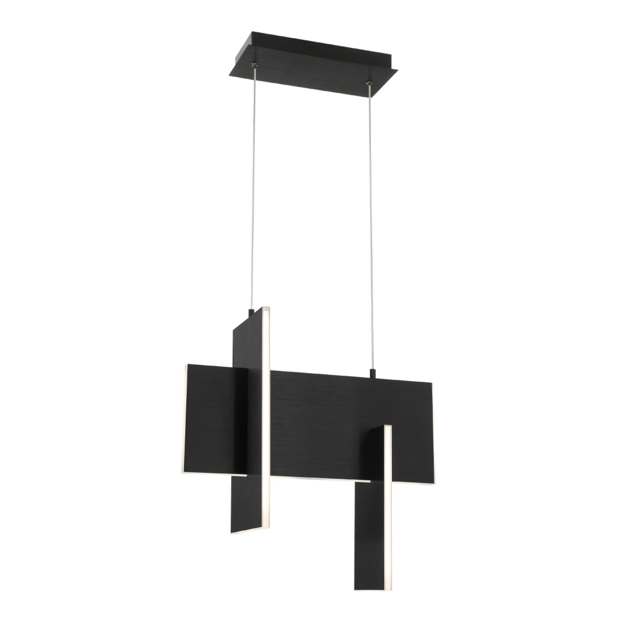 Coburg 20" LED Mini Chandelier, Black Finish - Bees Lighting