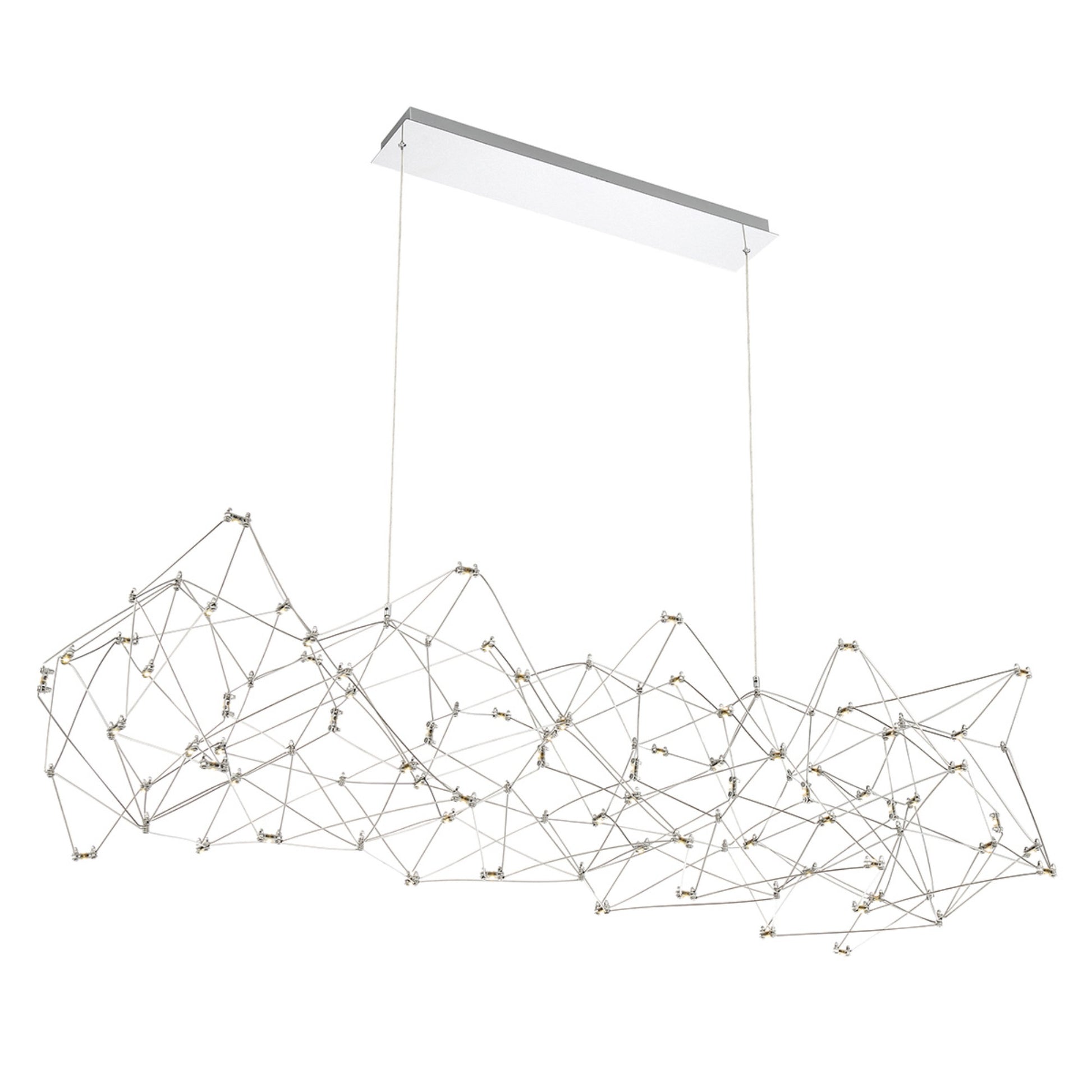 Leonardelli 65" LED Grand Chandelier, Chrome Finish - Bees Lighting