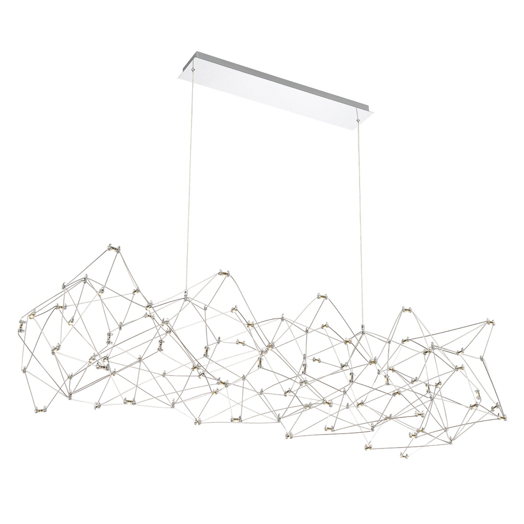 Leonardelli 65" LED Grand Chandelier, Chrome Finish - Bees Lighting