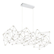 Leonardelli 49" LED Linear Chandelier, Chrome Finish - Bees Lighting