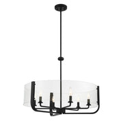 Campisi 6-Light 28" Chandelier, Black Finish - Bees Lighting