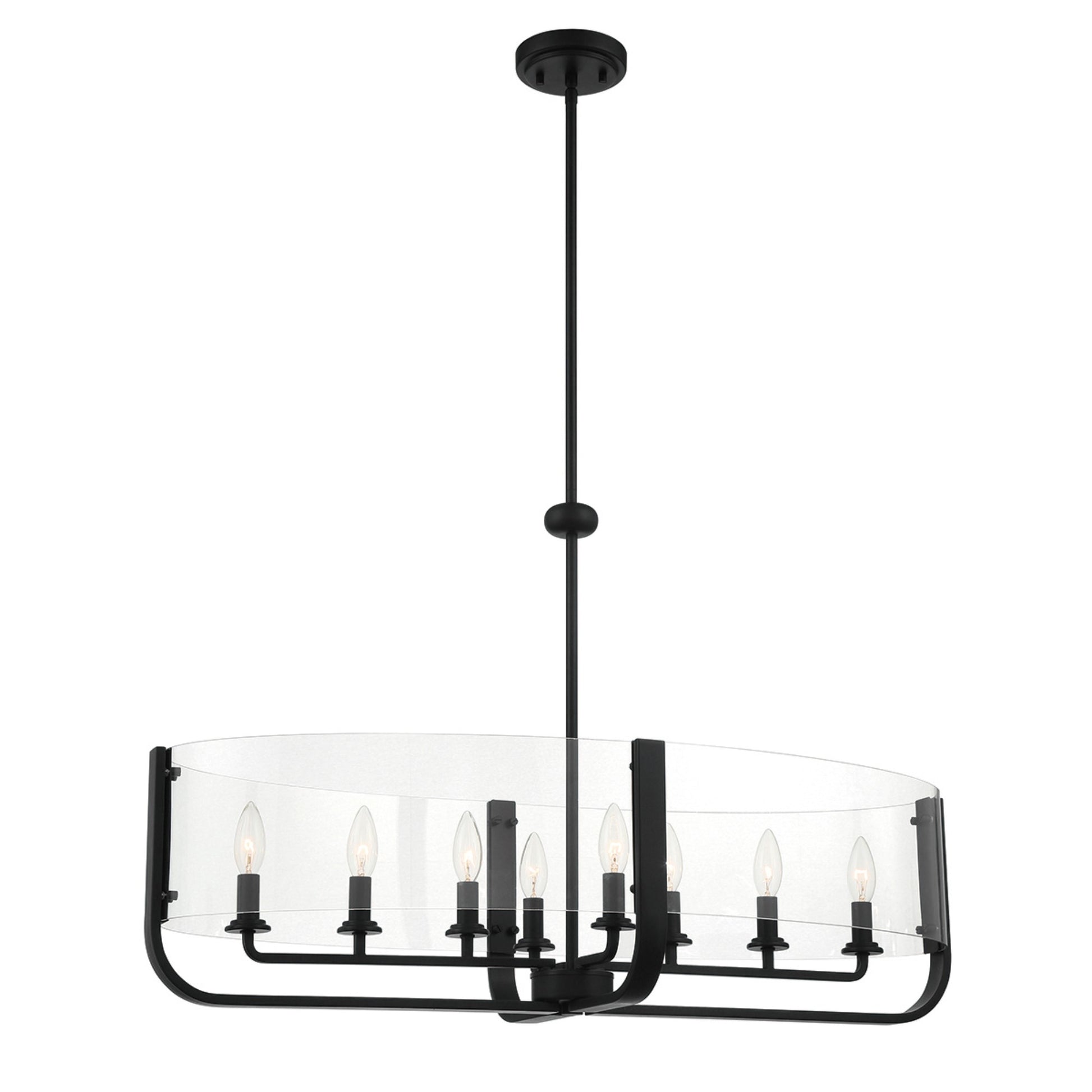 Campisi 8-Light 35" Chandelier, Black Finish - Bees Lighting