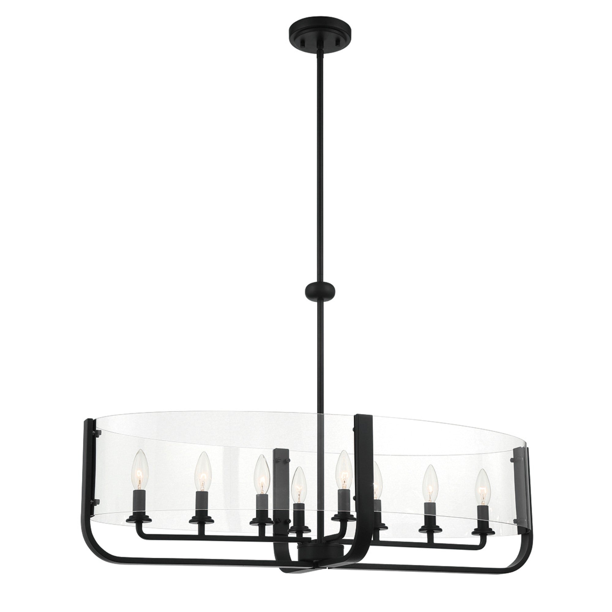 Campisi 8-Light 35" Chandelier, Black Finish