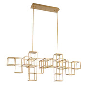 Ferro 13-Light 55" LED Linear Chandelier, Gold Finish - Bees Lighting