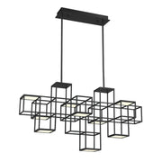 Ferro 9-Light 40" LED Chandelier, Black Finish - Bees Lighting