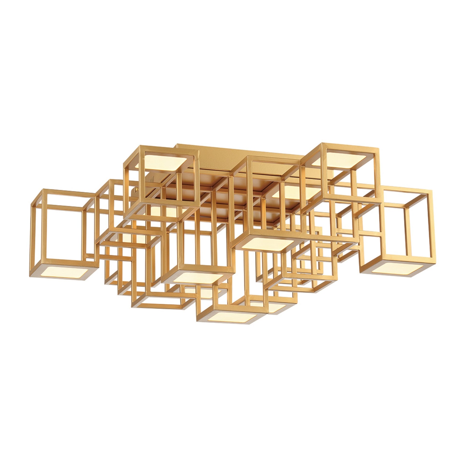 Ferro 13-Light 25" LED Flush Mount, Gold Finish - Bees Lighting