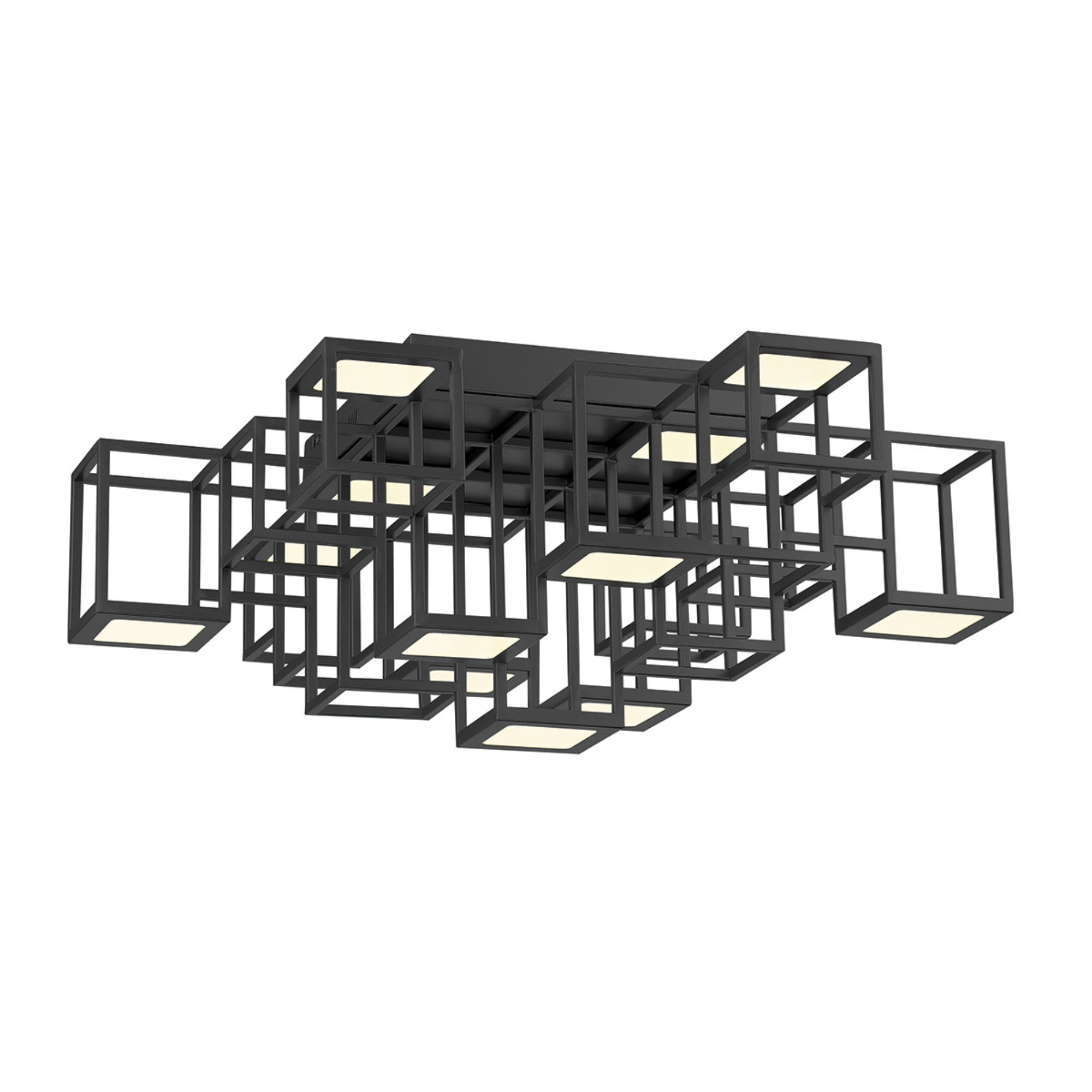 Ferro 13-Light 25" LED Flush Mount, Black Finish - Bees Lighting