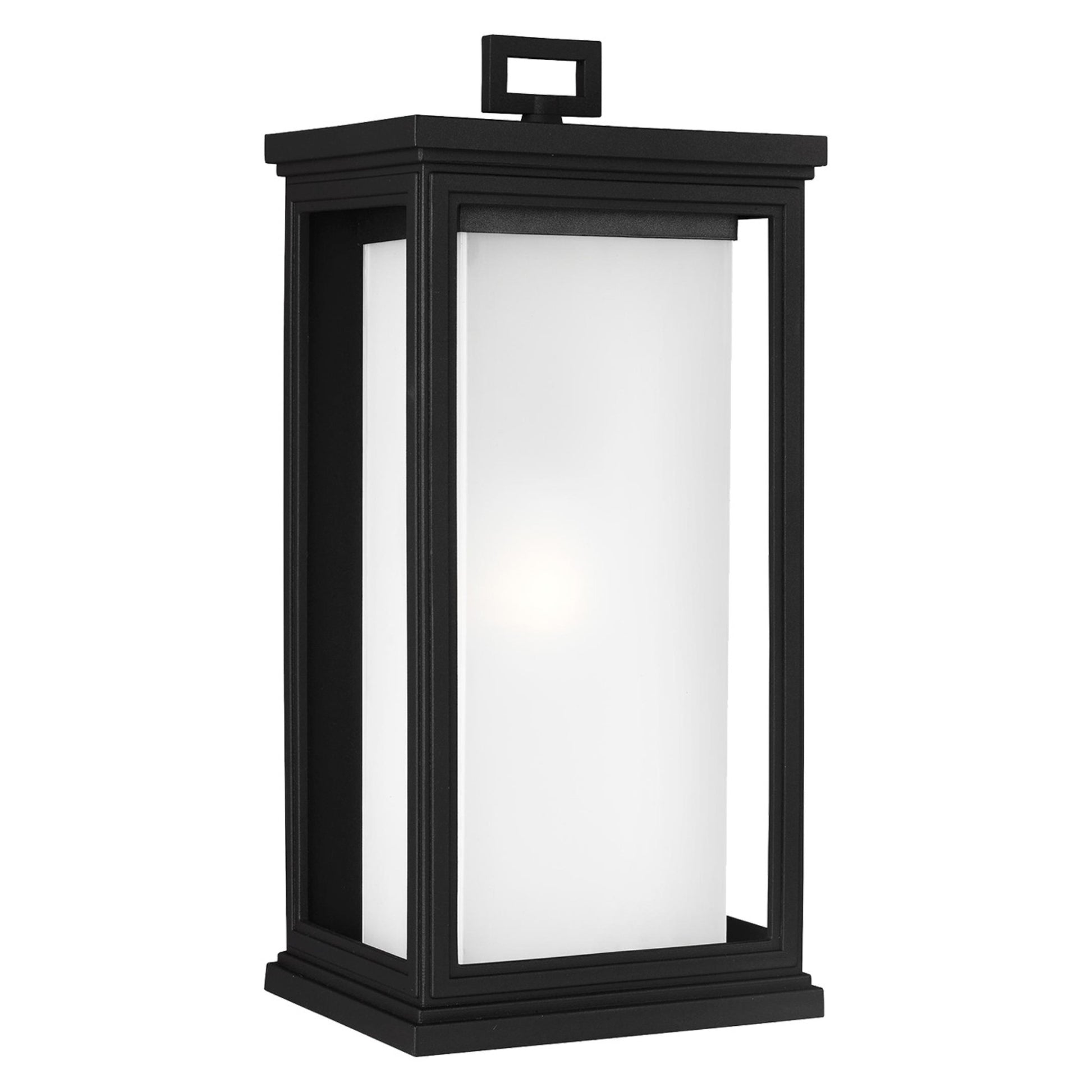 Roscoe 18" Large Lantern, Textured Black Finish - Bees Lighting