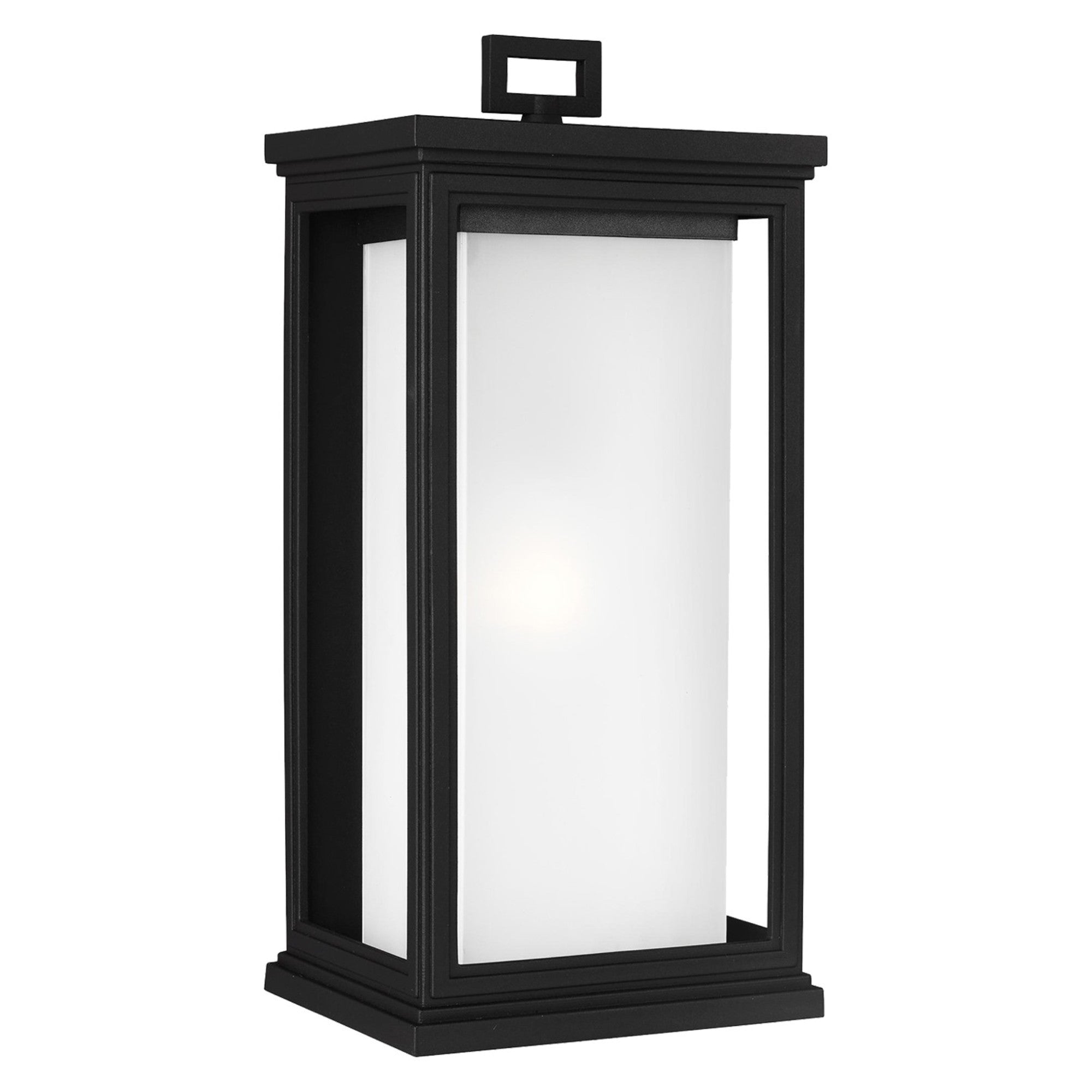 Roscoe 18" Large Lantern, Textured Black Finish - Bees Lighting