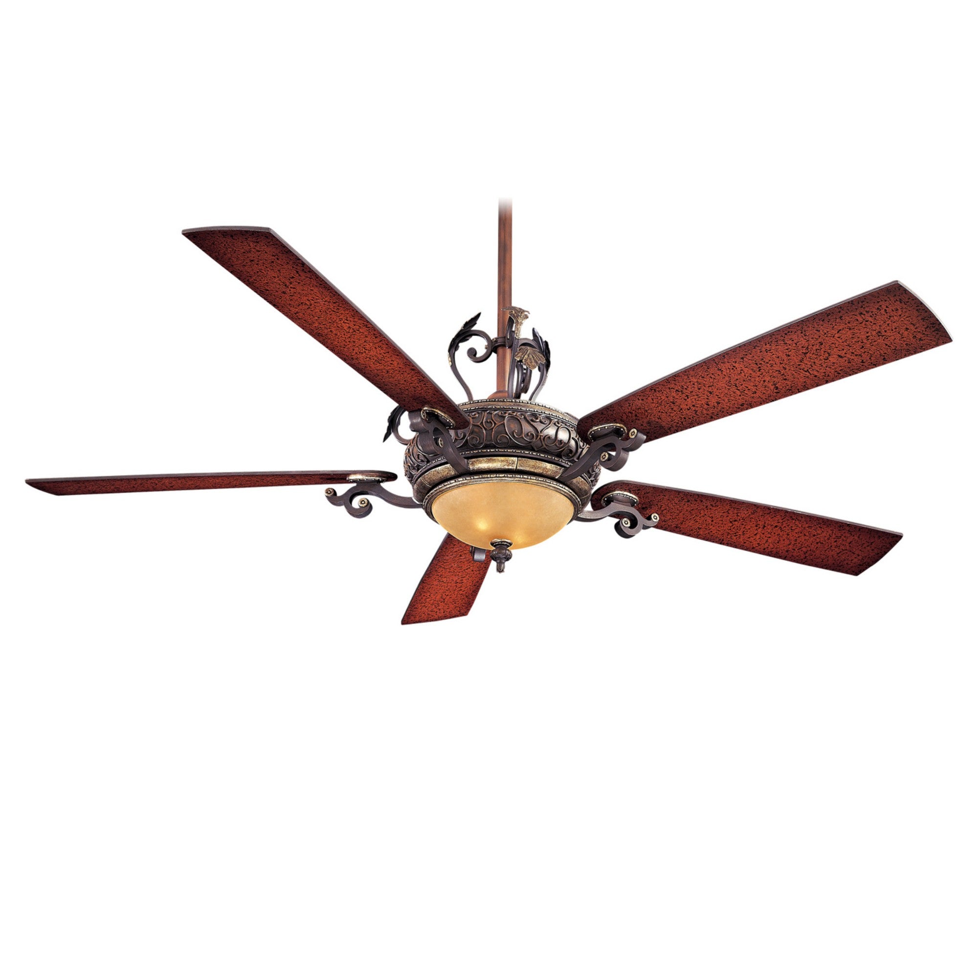 Napoli 68" Ceiling Fan with Light and Remote, Sterling Walnut - Bees Lighting