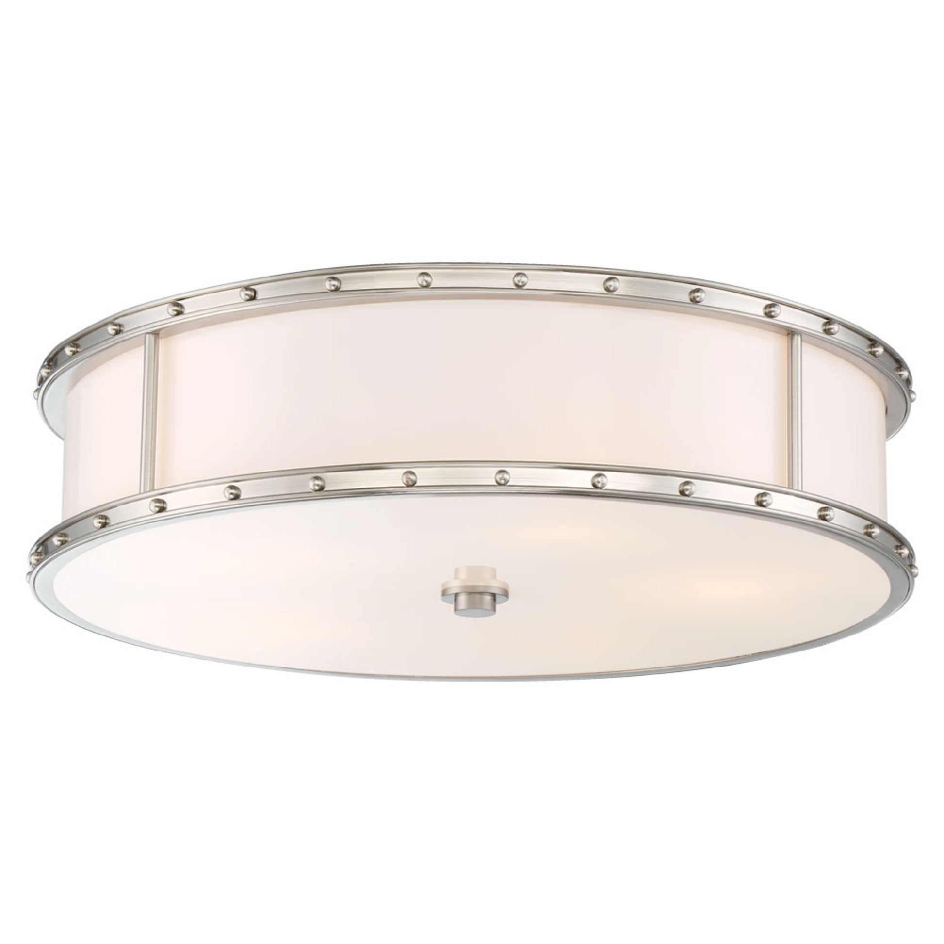 20" LED Flush Mount, Brushed Nickel Finish - Bees Lighting