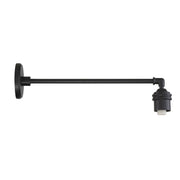 RLM 22" Outdoor Straight Wall Sconce Arm, Coal Finish - Bees Lighting