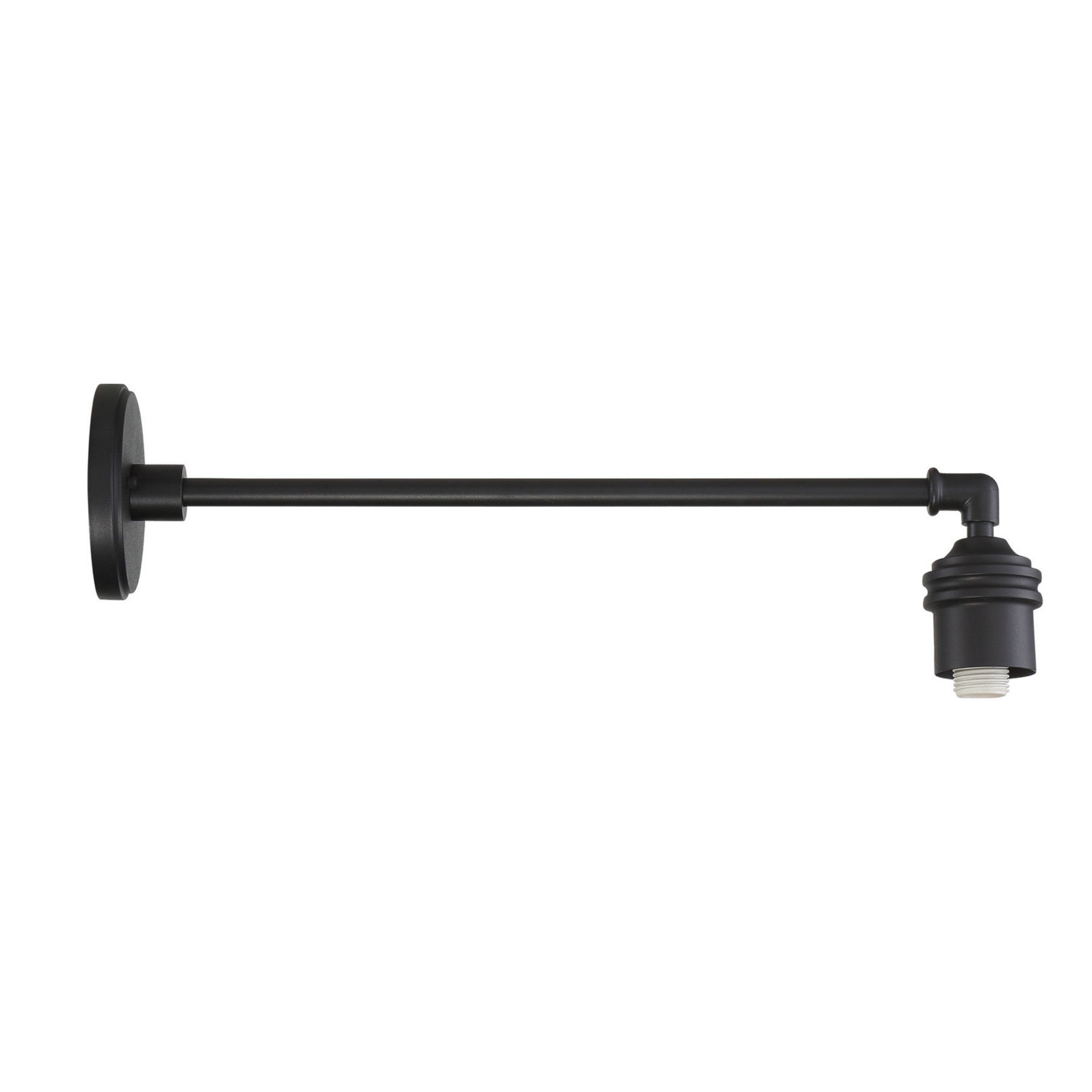 RLM 22" Outdoor Straight Wall Sconce Arm, Coal Finish - Bees Lighting