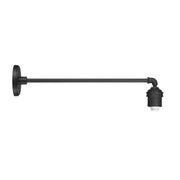 RLM 29" Outdoor Straight Wall Sconce Arm, Coal Finish - Bees Lighting