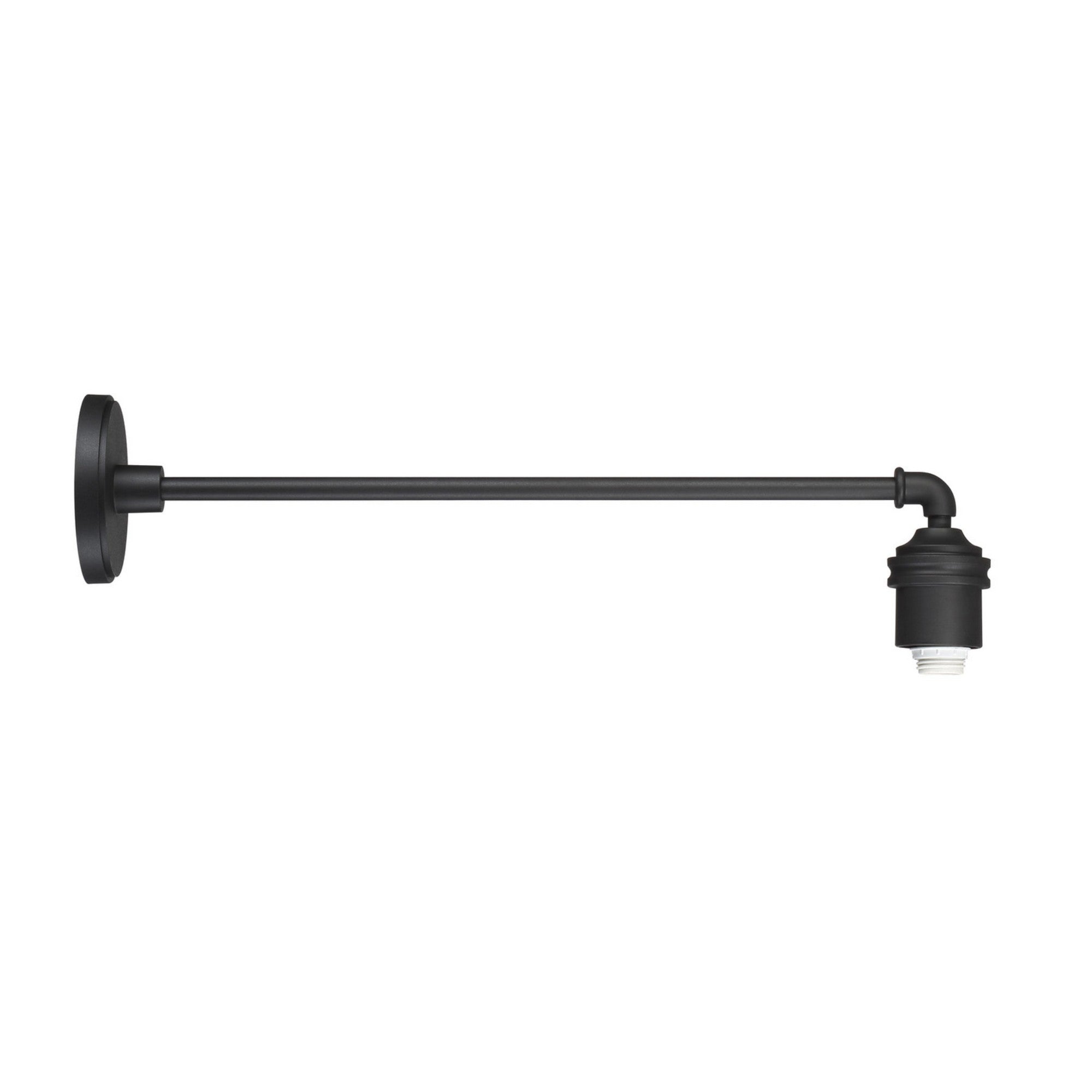 RLM 29" Outdoor Straight Wall Sconce Arm, Coal Finish - Bees Lighting
